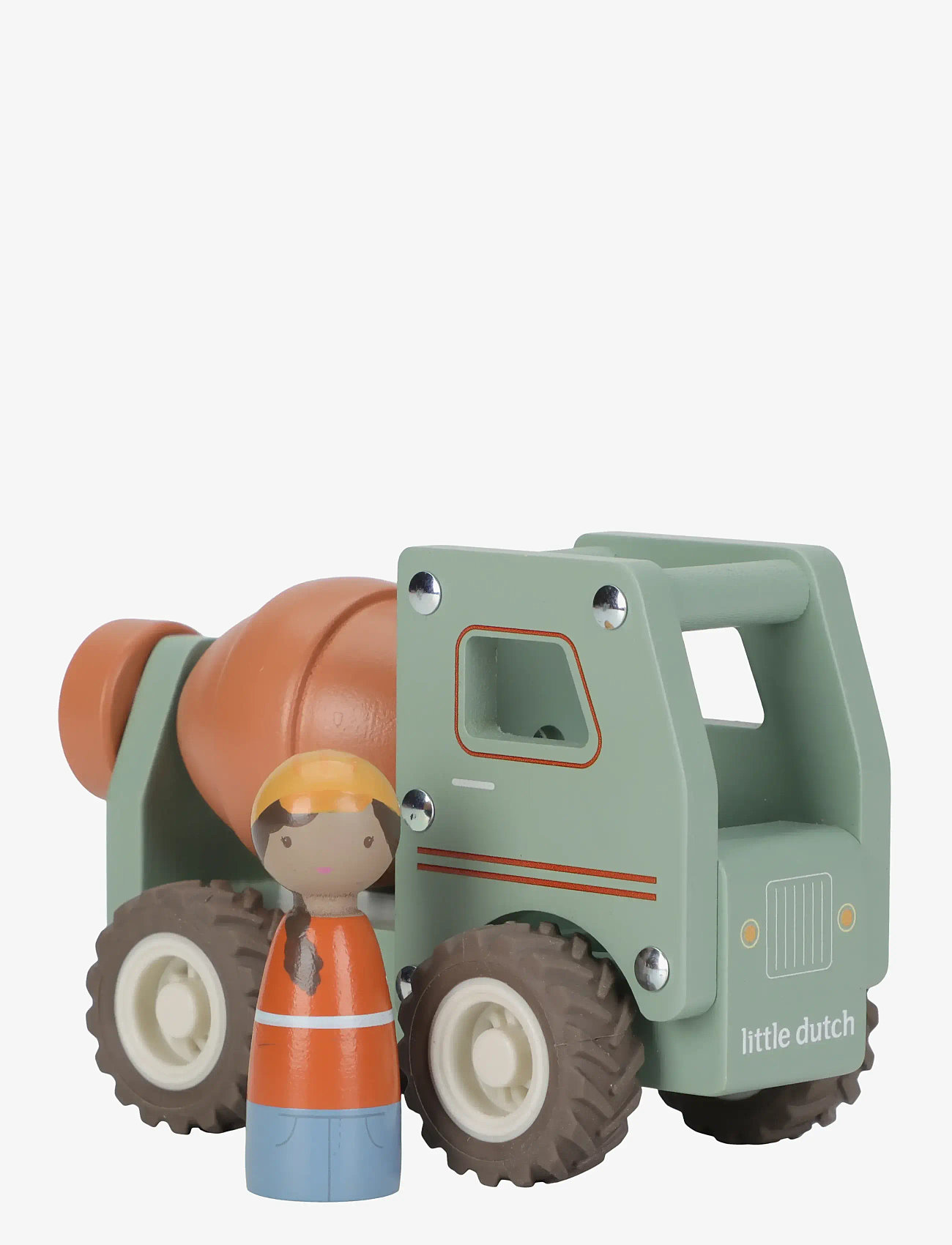 Little Dutch - Little Dutch - Cement truck w/1 pegdoll FSC - byggmaskiner - green - 2