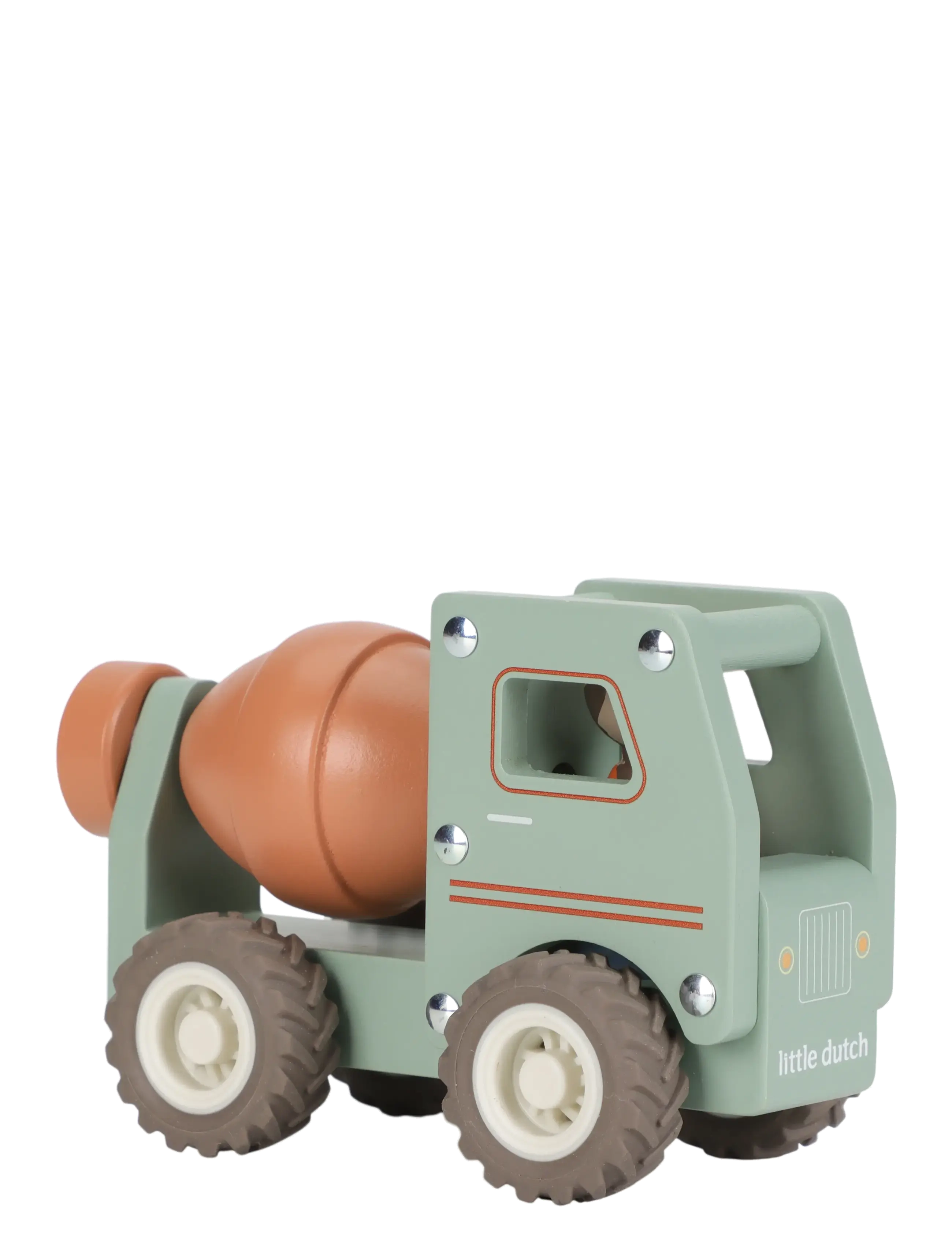 Little Dutch - Little Dutch - Cement truck w/1 pegdoll FSC - byggekøretøjer - green - 3