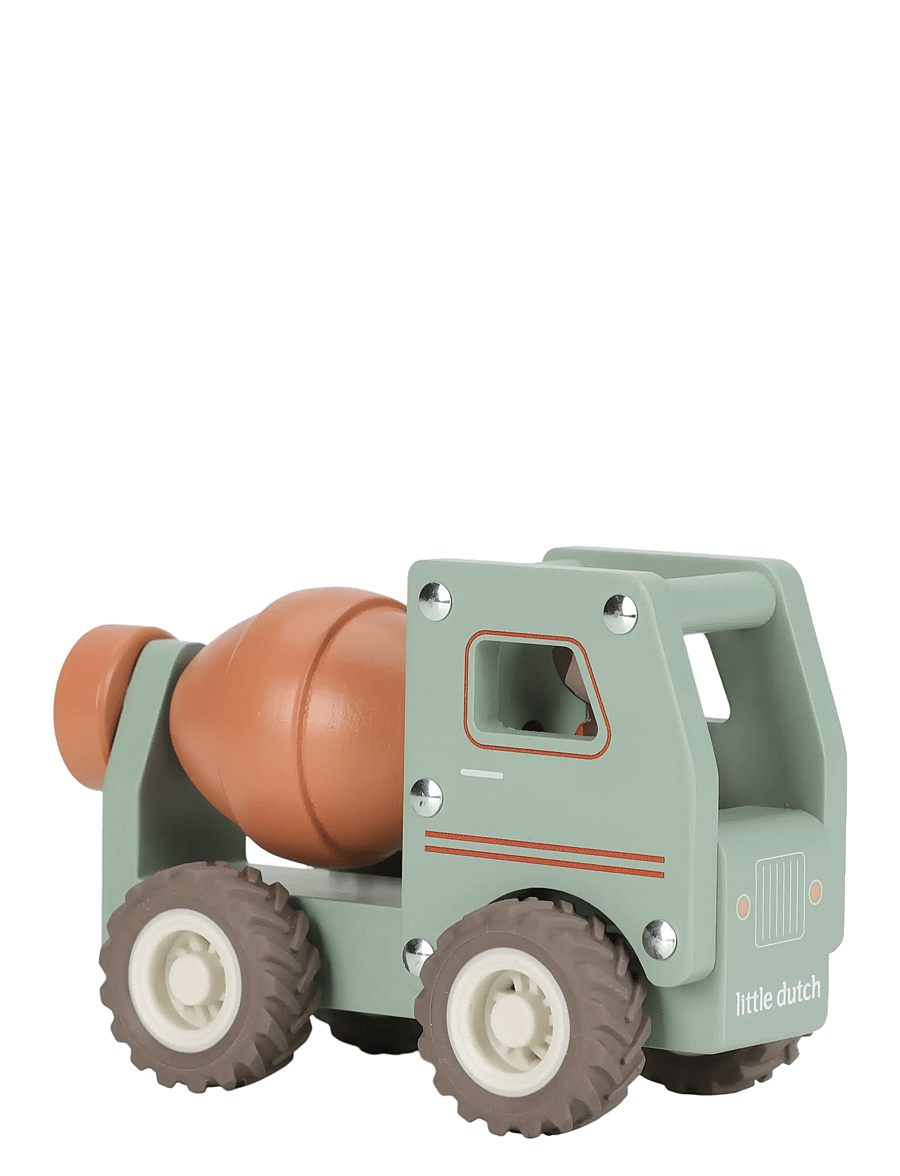 Little Dutch - Little Dutch - Cement truck w/1 pegdoll FSC - byggmaskiner - green - 3