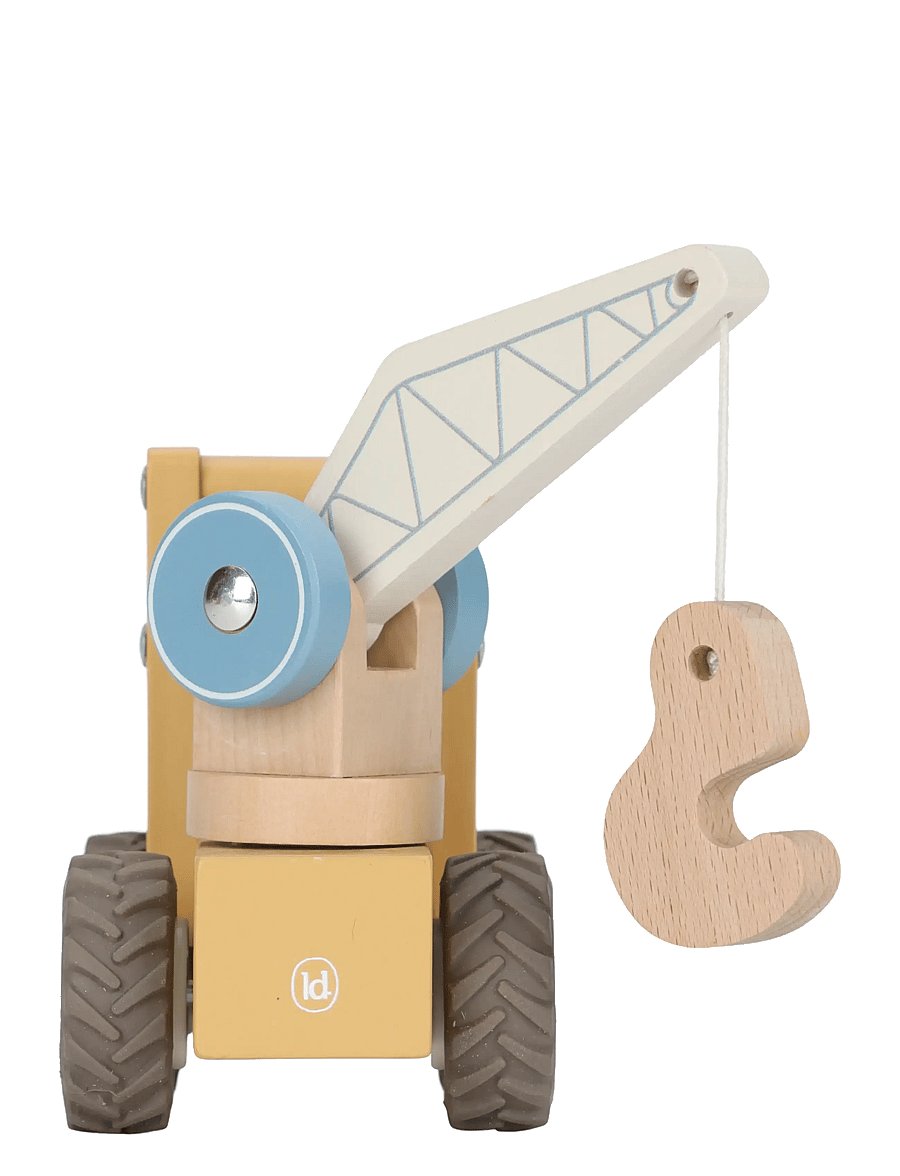 Little Dutch - Little Dutch - Crane truck w/1 pegdoll FSC - byggmaskiner - yellow - 3