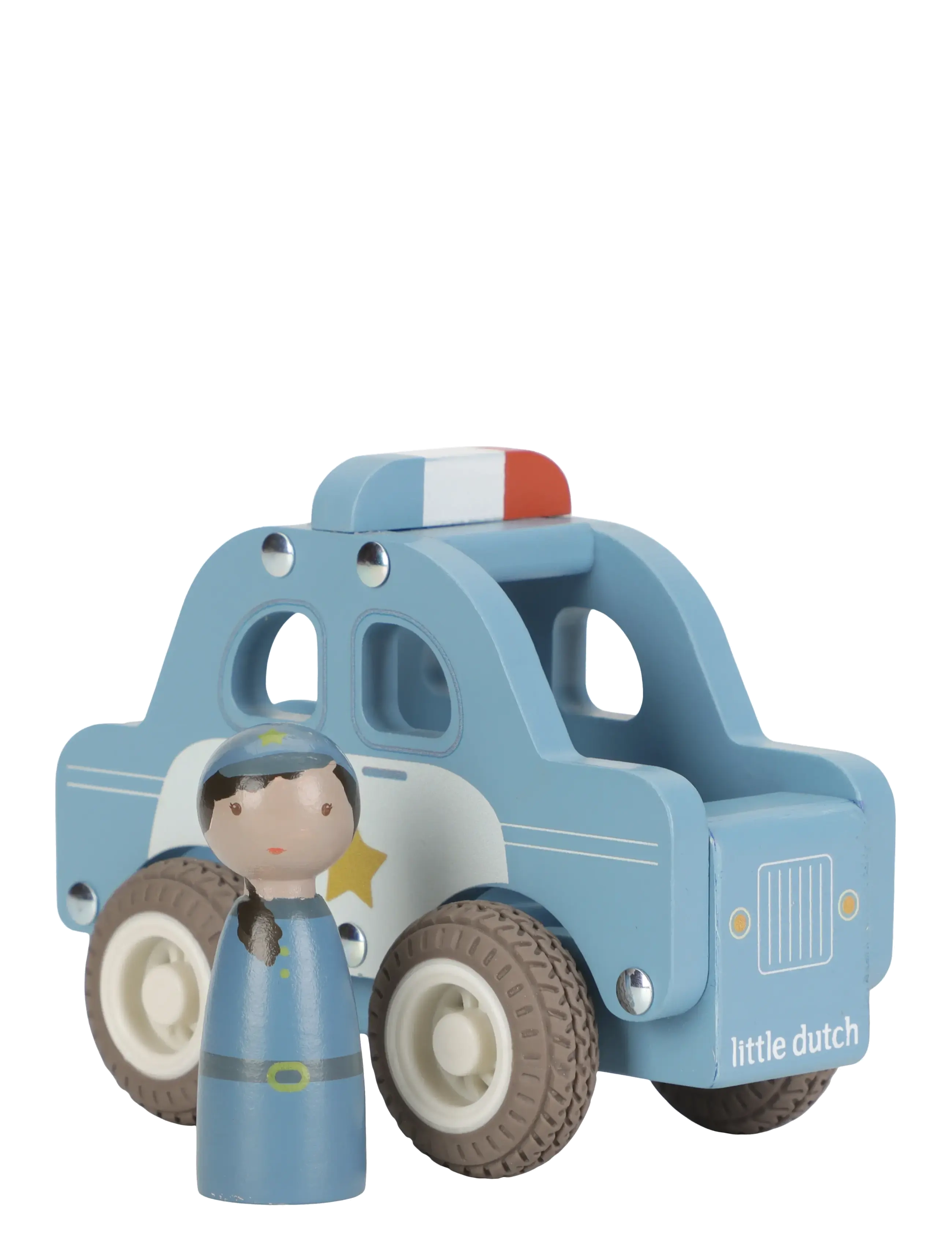 Little Dutch Little Dutch - Police car w/ 1 peg doll FSC - Legetøjsbiler - BLUE / blue