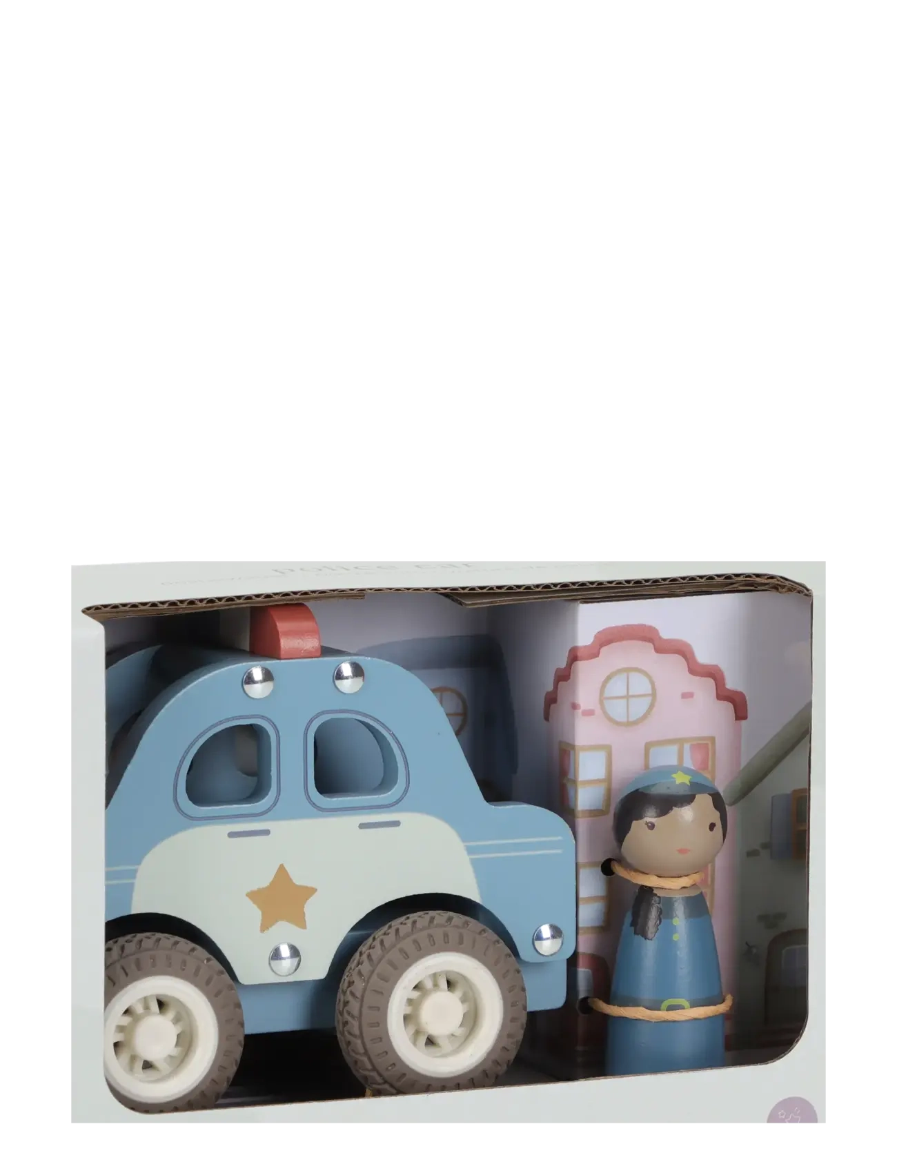 Little Dutch - Little Dutch - Police car w/ 1 peg doll FSC - politibiler - blue - 3