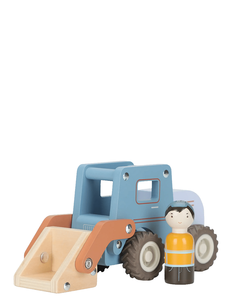 Little Dutch - Little Dutch - Shovel w/1 pegdoll FSC - byggmaskiner - blue - 1
