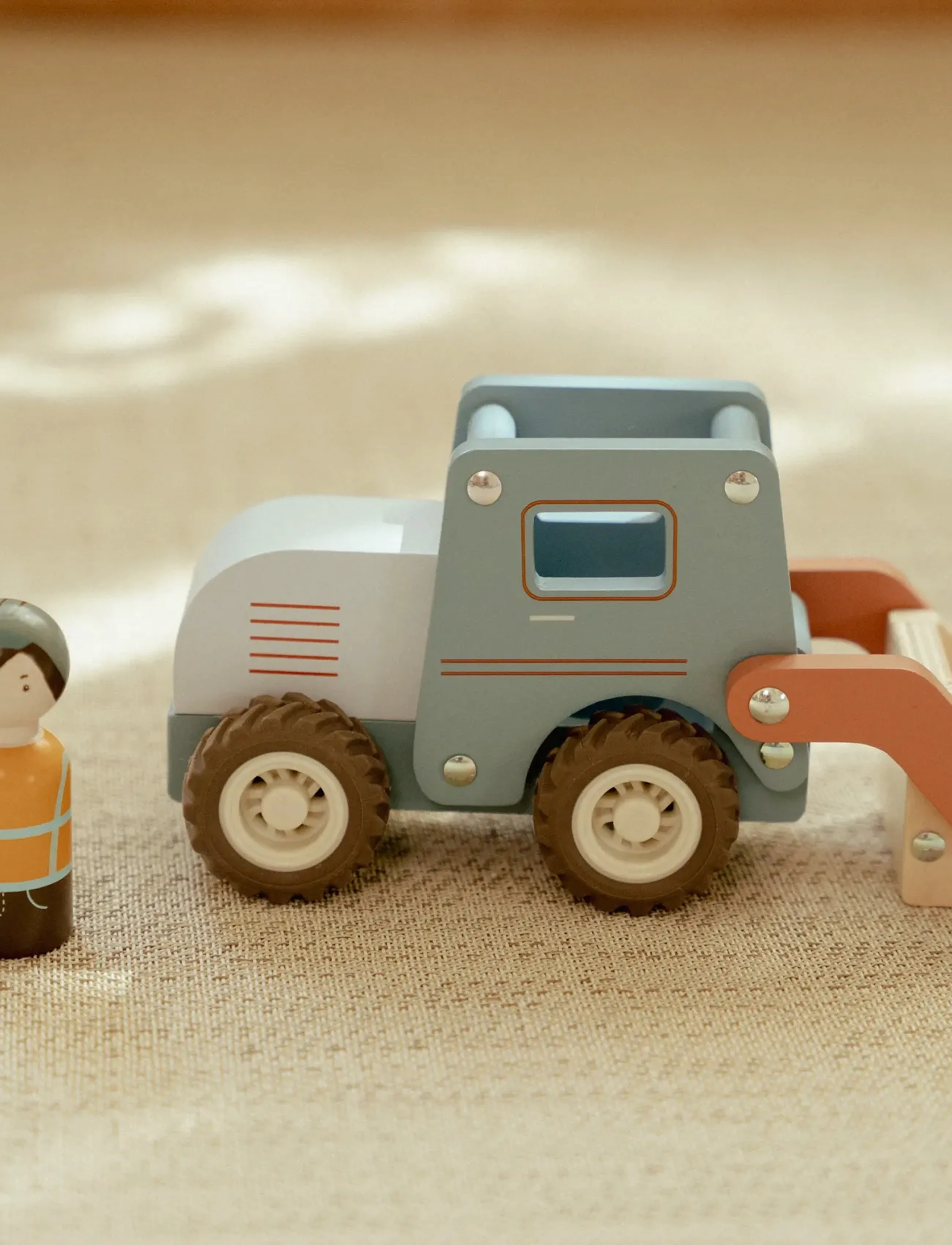 Little Dutch - Shovel W/1 Pegdoll Fsc, Børn, Construction Cars, Blå, Str: ONE SIZE