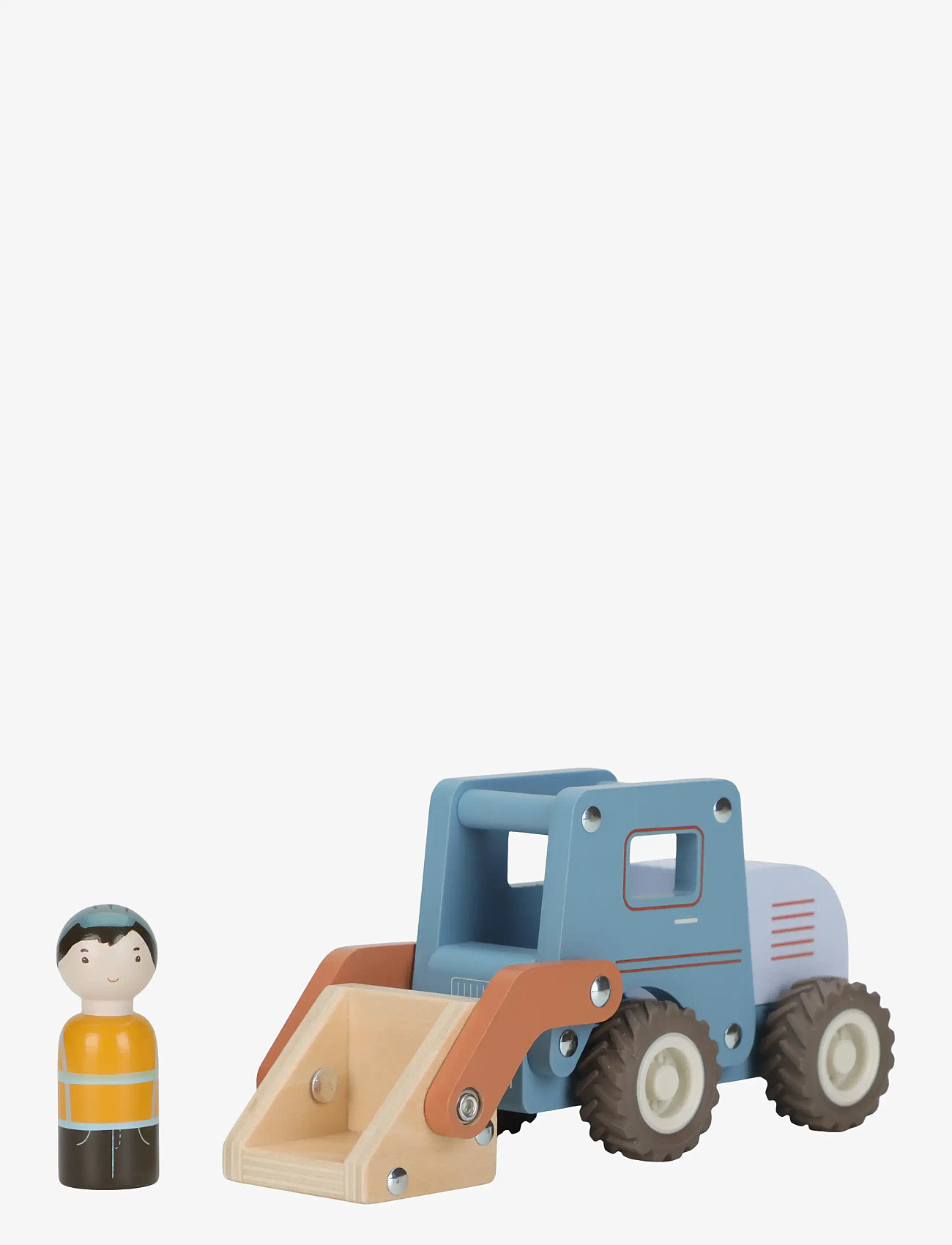 Little Dutch - Little Dutch - Shovel w/1 pegdoll FSC - byggekøretøjer - blue - 2