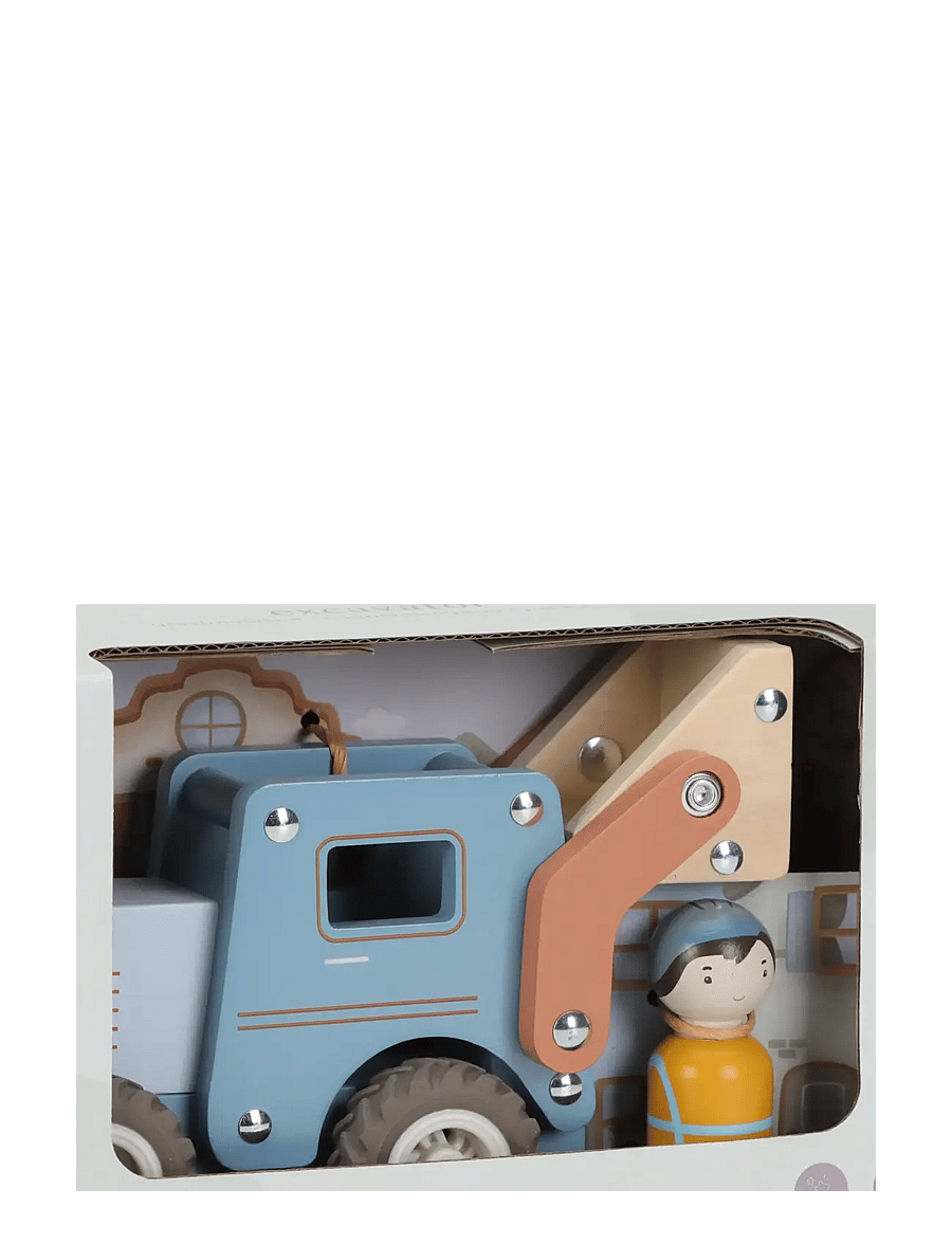 Little Dutch - Little Dutch - Shovel w/1 pegdoll FSC - byggmaskiner - blue - 4