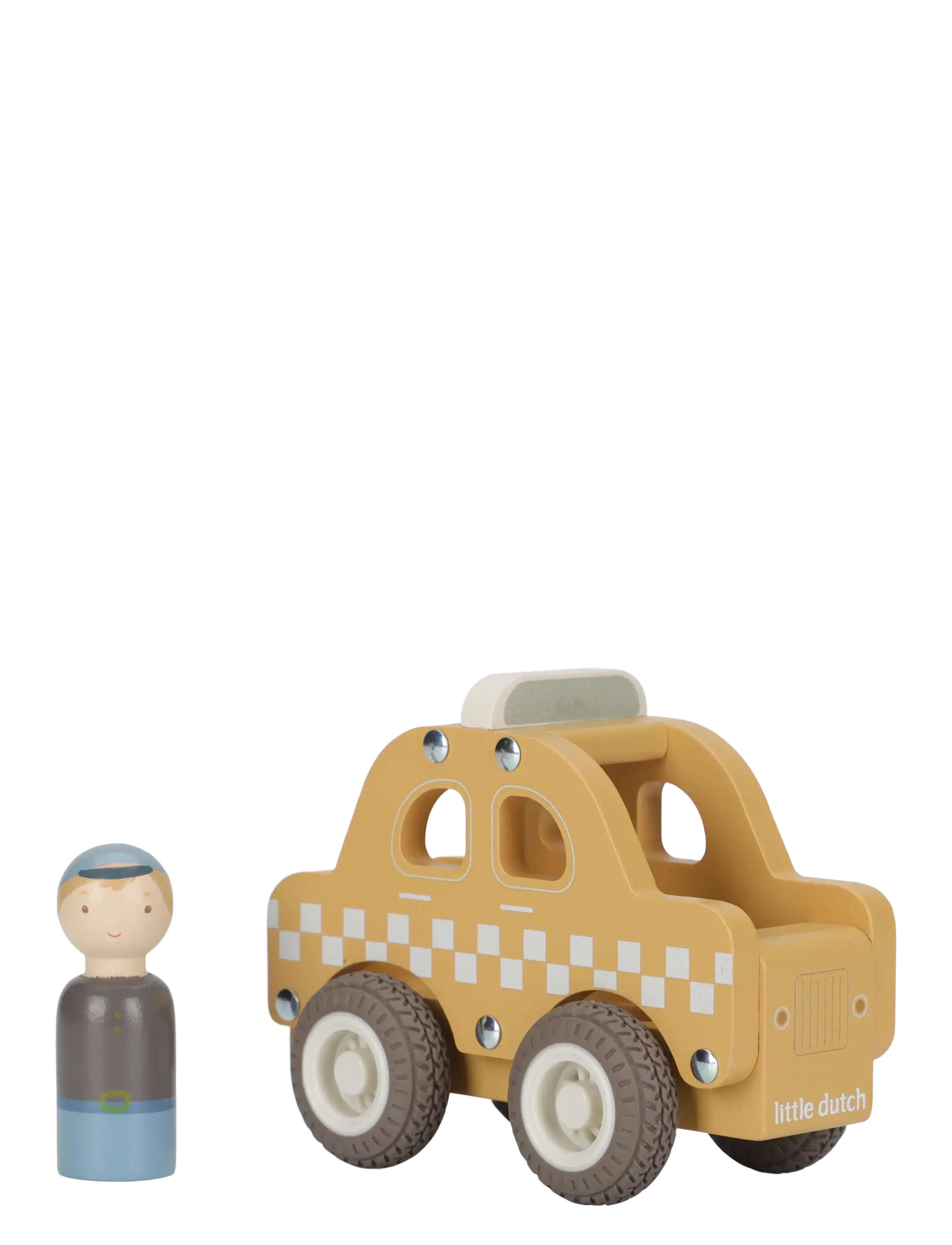 Little Dutch - Taxi w/ 1 peg doll FSC - YELLOW