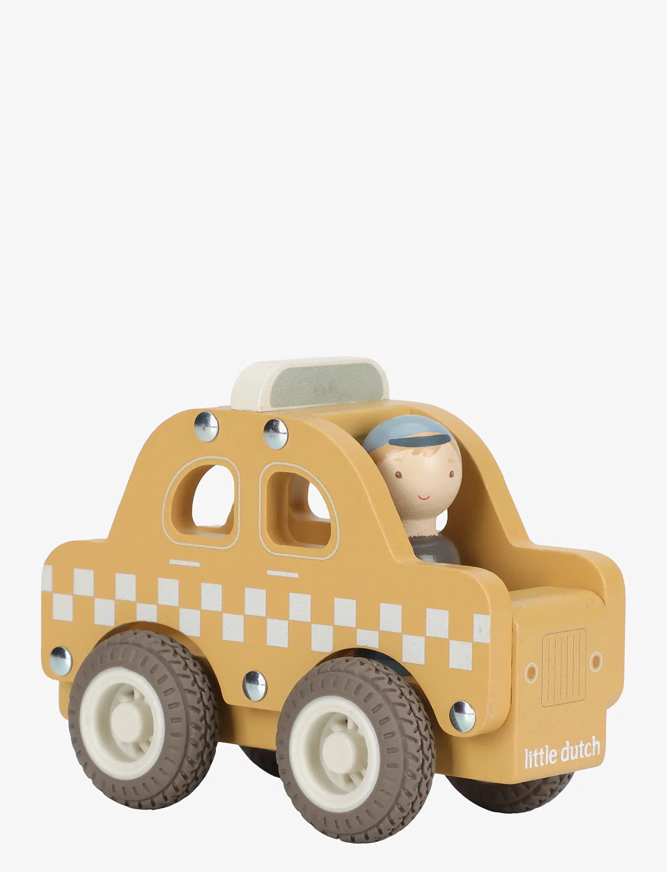 Little Dutch - Little Dutch - Taxi w/ 1 peg doll FSC - leksaksbilar - yellow - 2