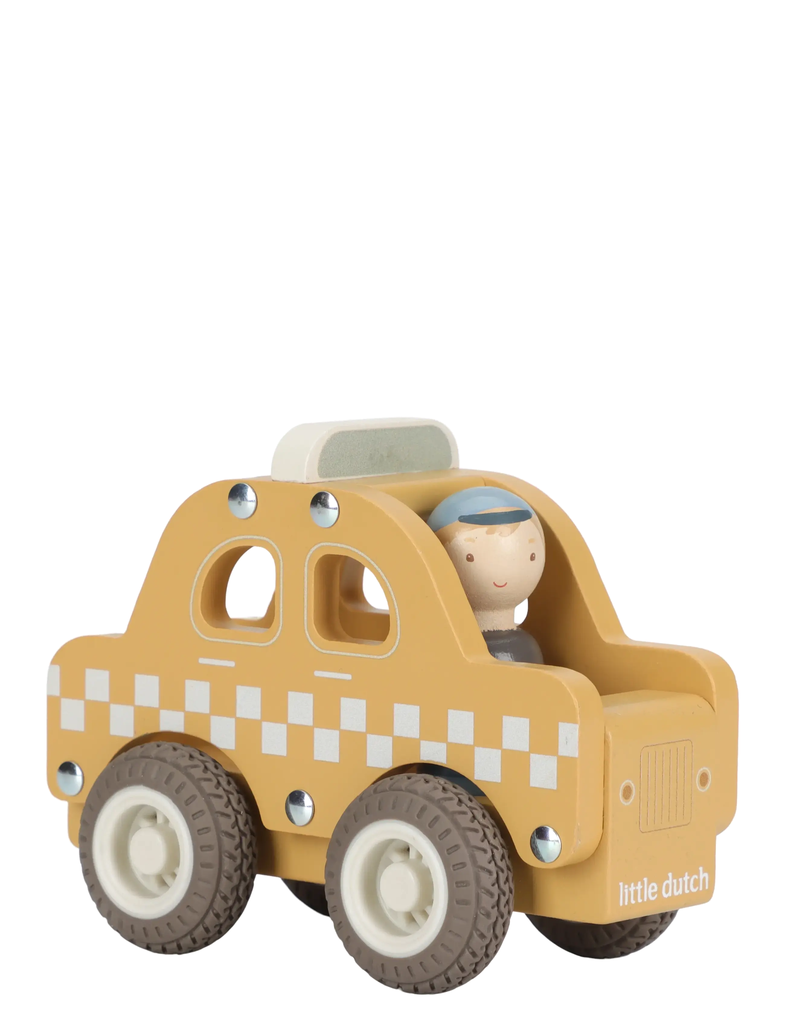 Little Dutch - Little Dutch - Taxi w/ 1 peg doll FSC - legetøjsbiler - yellow - 2