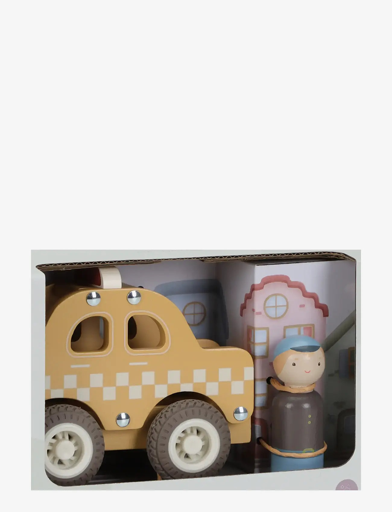 Little Dutch - Little Dutch - Taxi w/ 1 peg doll FSC - leksaksbilar - yellow - 3