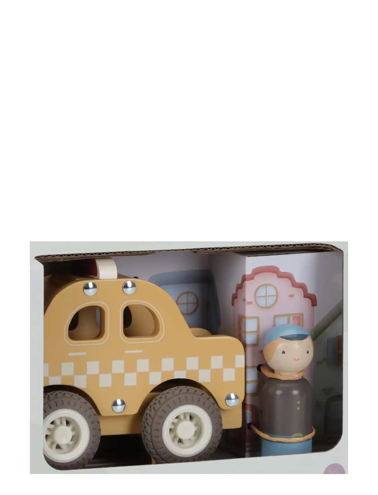 Little Dutch - Little Dutch - Taxi w/ 1 peg doll FSC - legetøjsbiler - yellow - 3