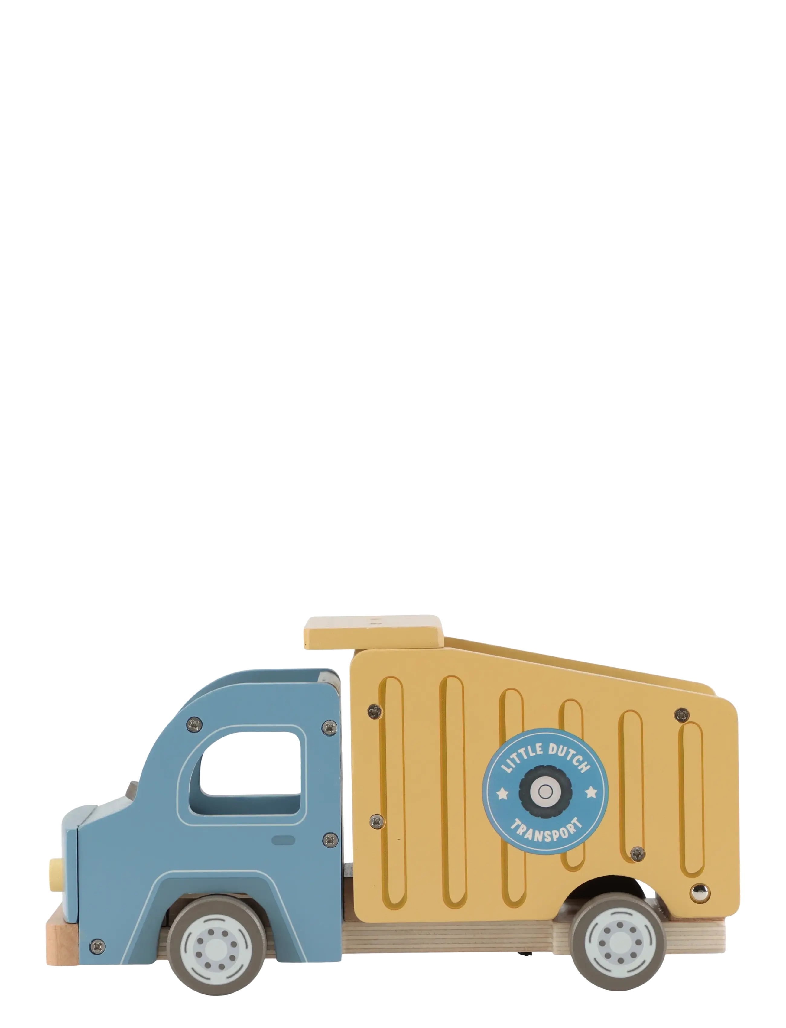 Little Dutch - Garbage truck w/pegdolls - lastbiler - yellow - 2