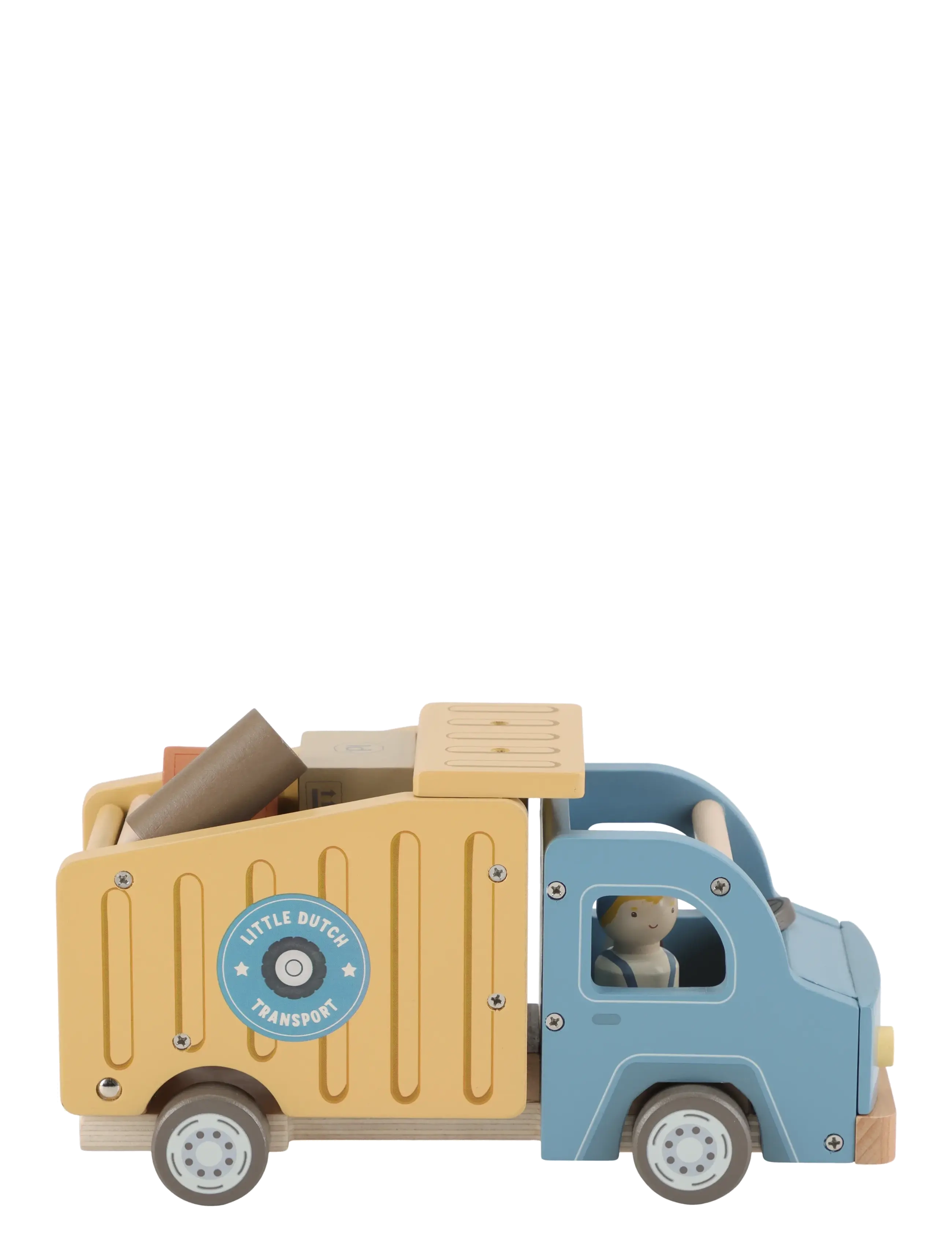 Little Dutch - Garbage truck w/pegdolls - yellow - 3
