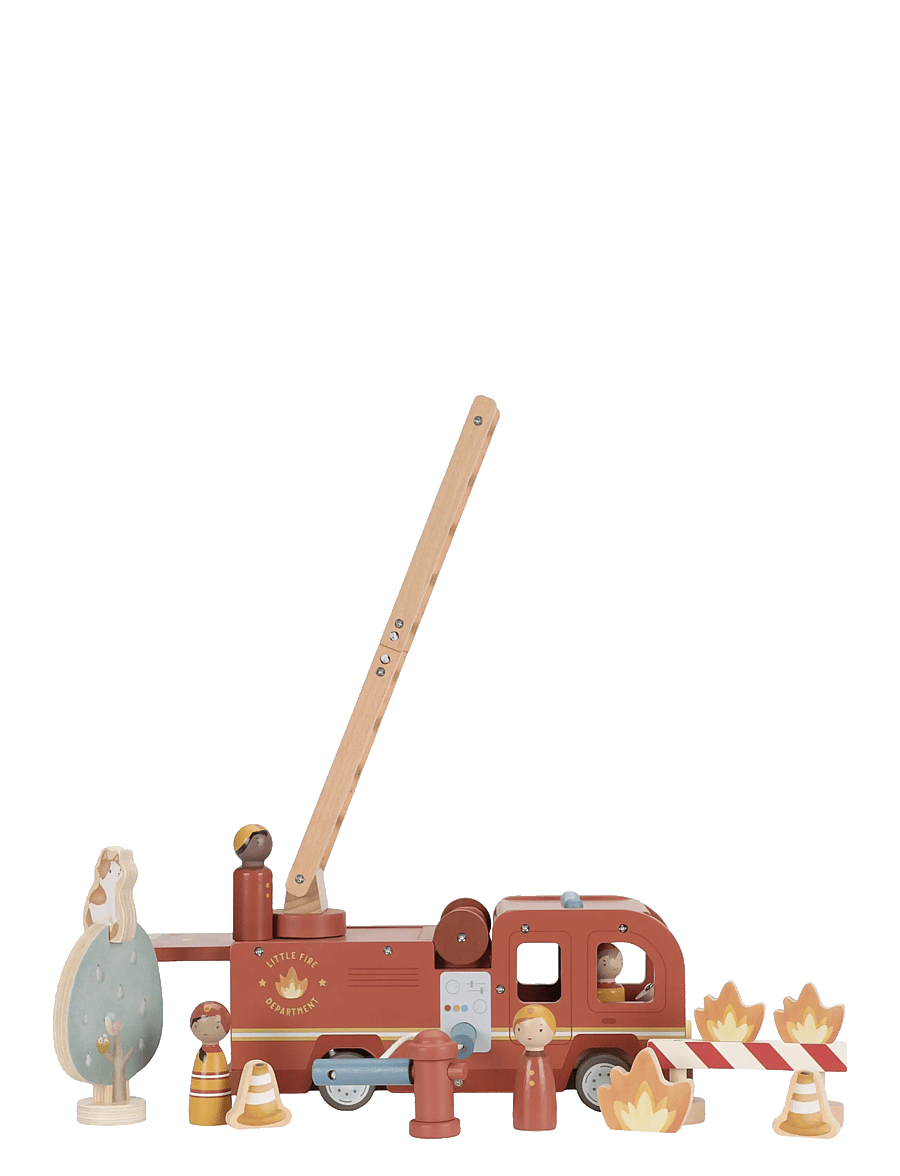 Little Dutch - Firetruck w/pegdolls - brandbilar - red - 2
