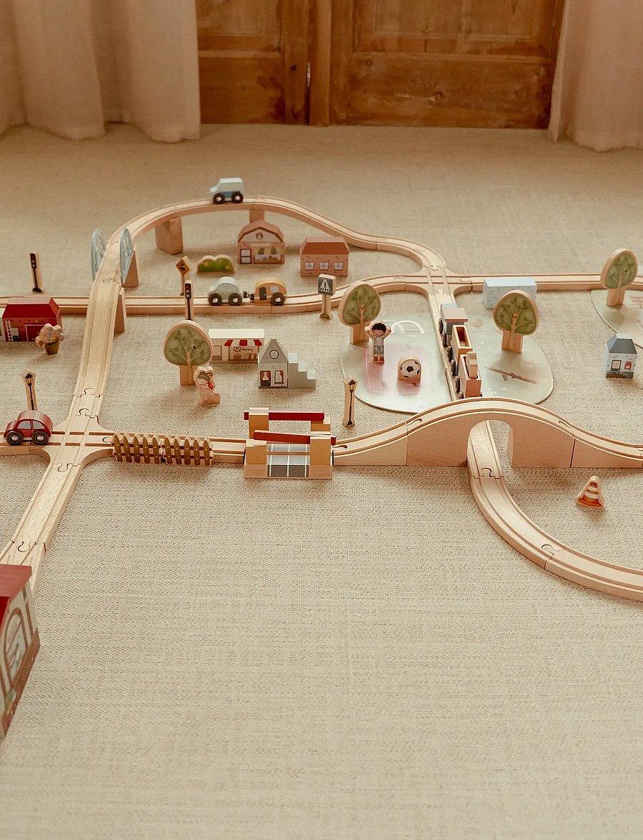 Little Dutch - Trainset 114 pcs - tåg - multi - 0