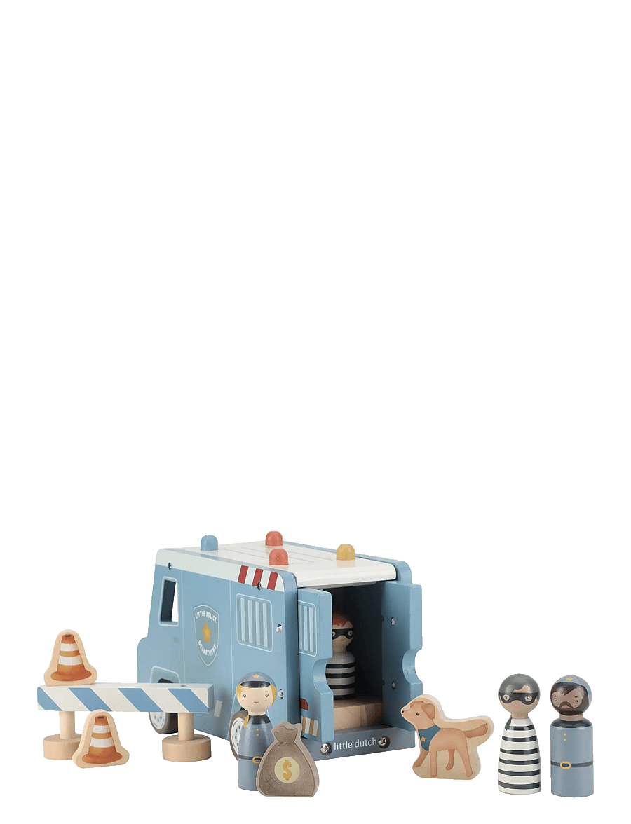 Little Dutch - Police car w/ pegdolls - polisbilar - blue - 1
