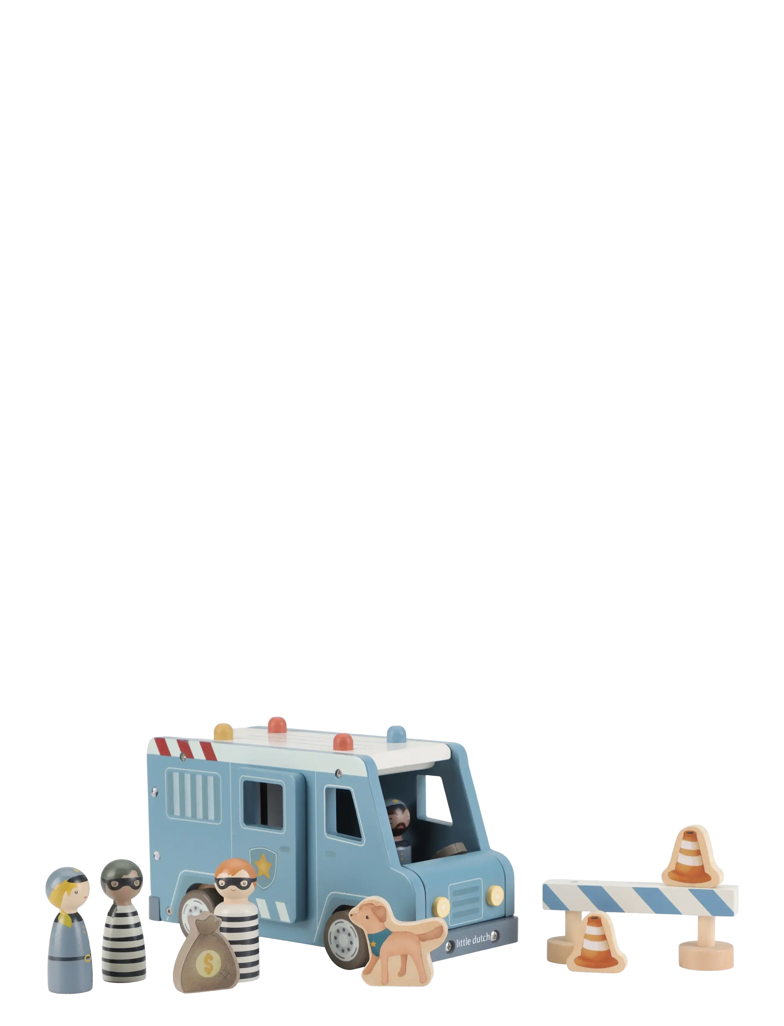 Little Dutch - Police car w/ pegdolls - politibiler - blue - 5