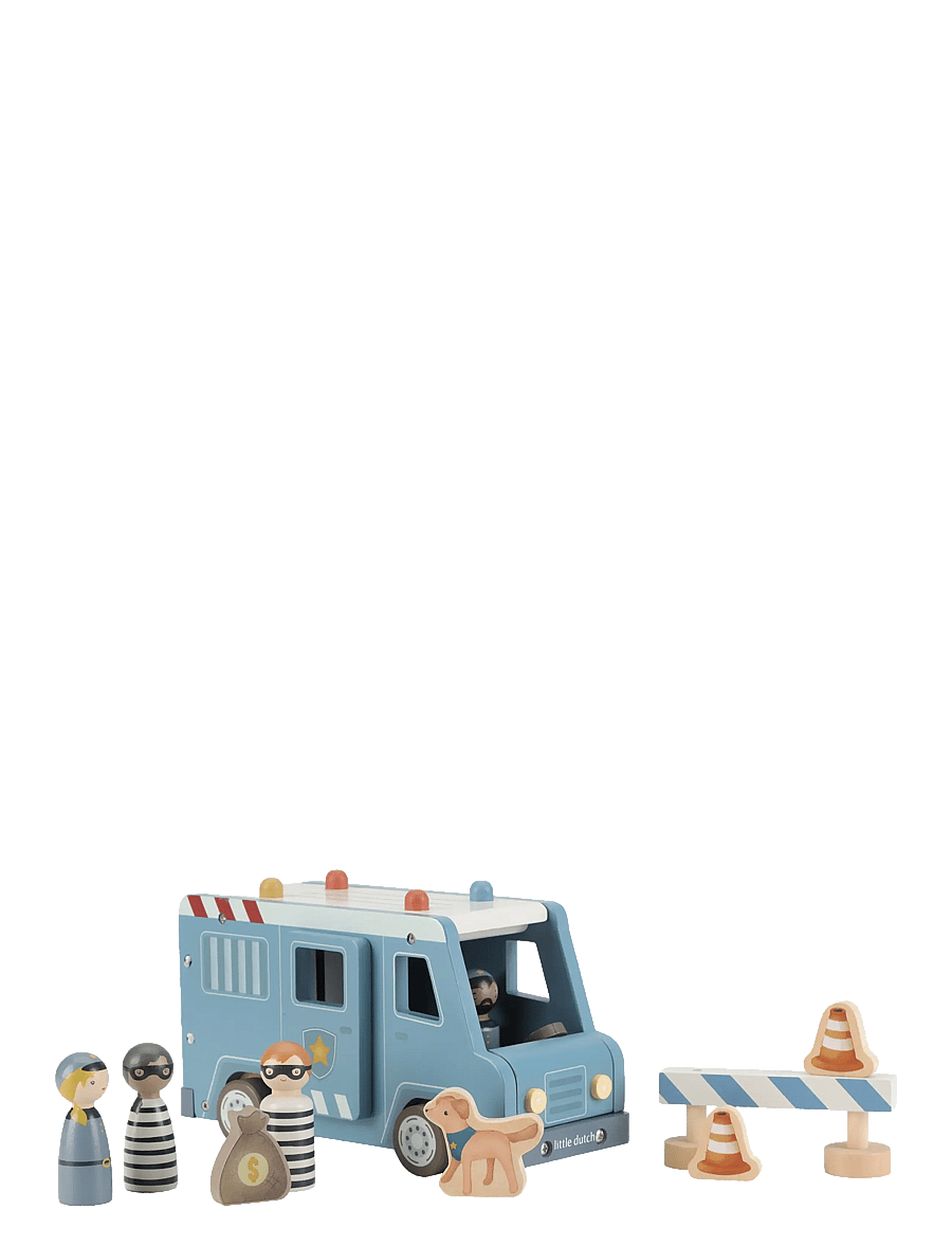 Little Dutch - Police car w/ pegdolls - polisbilar - blue - 5