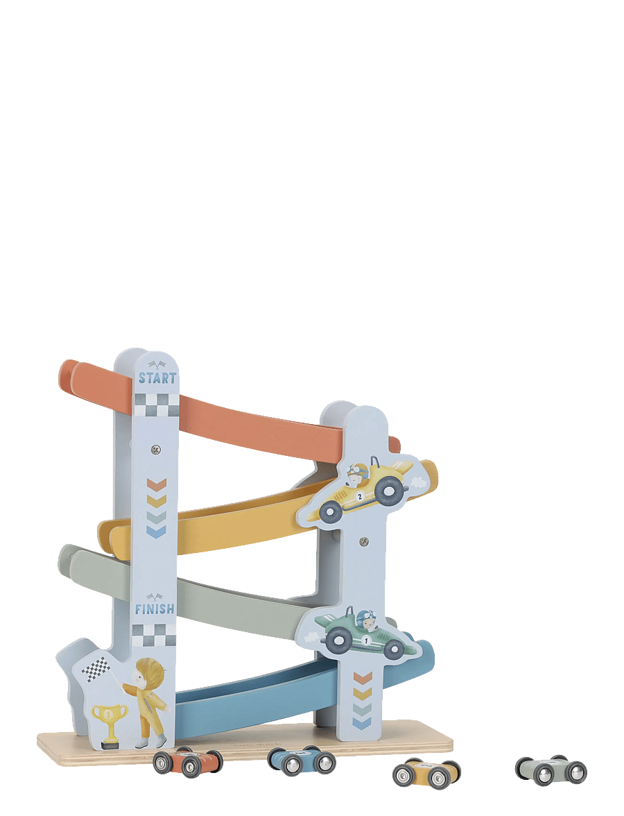 Little Dutch - Ramp Racer - bilbanor - red, blue, yellow, green - 1