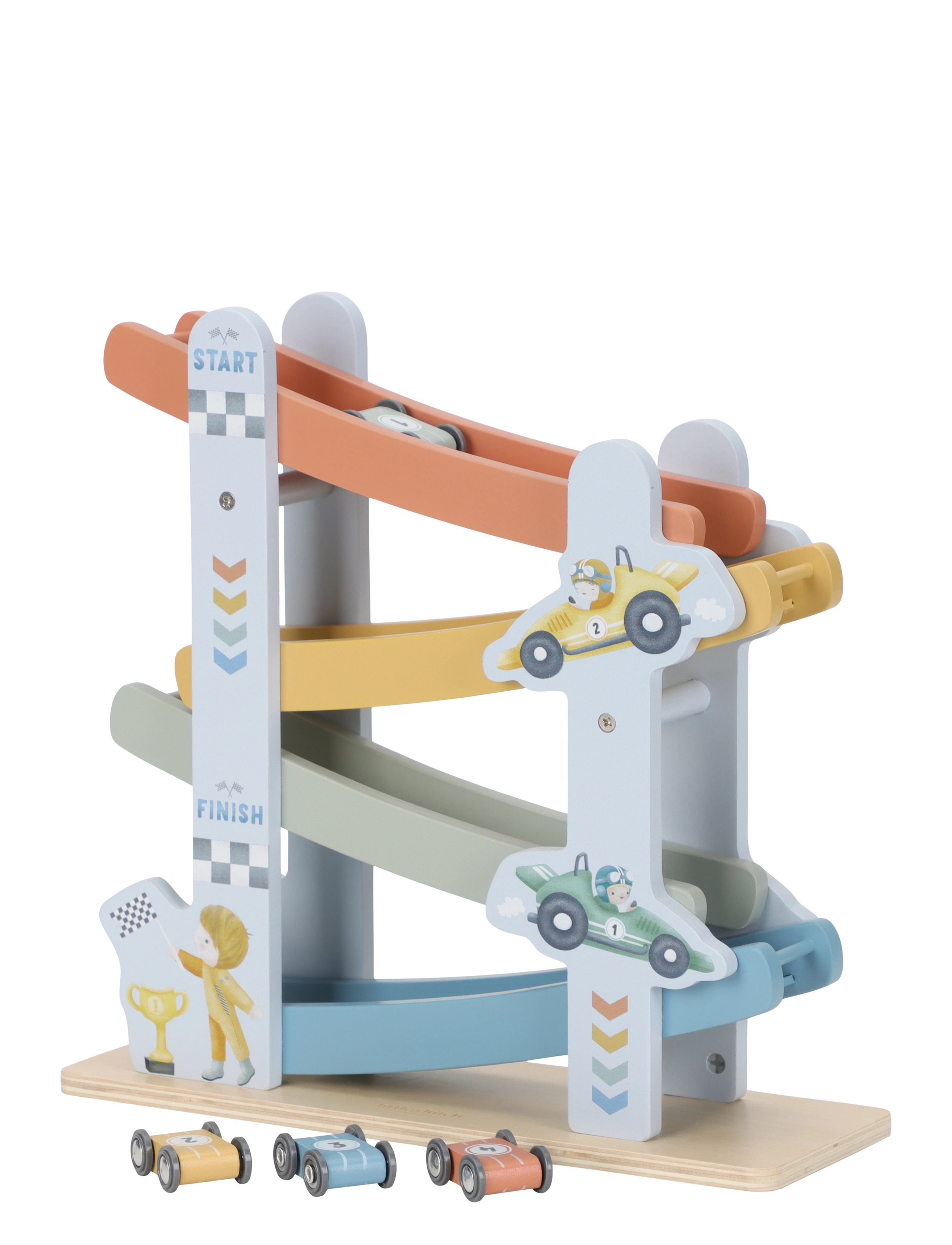 Little Dutch - Ramp Racer - bilbanor - red, blue, yellow, green - 3