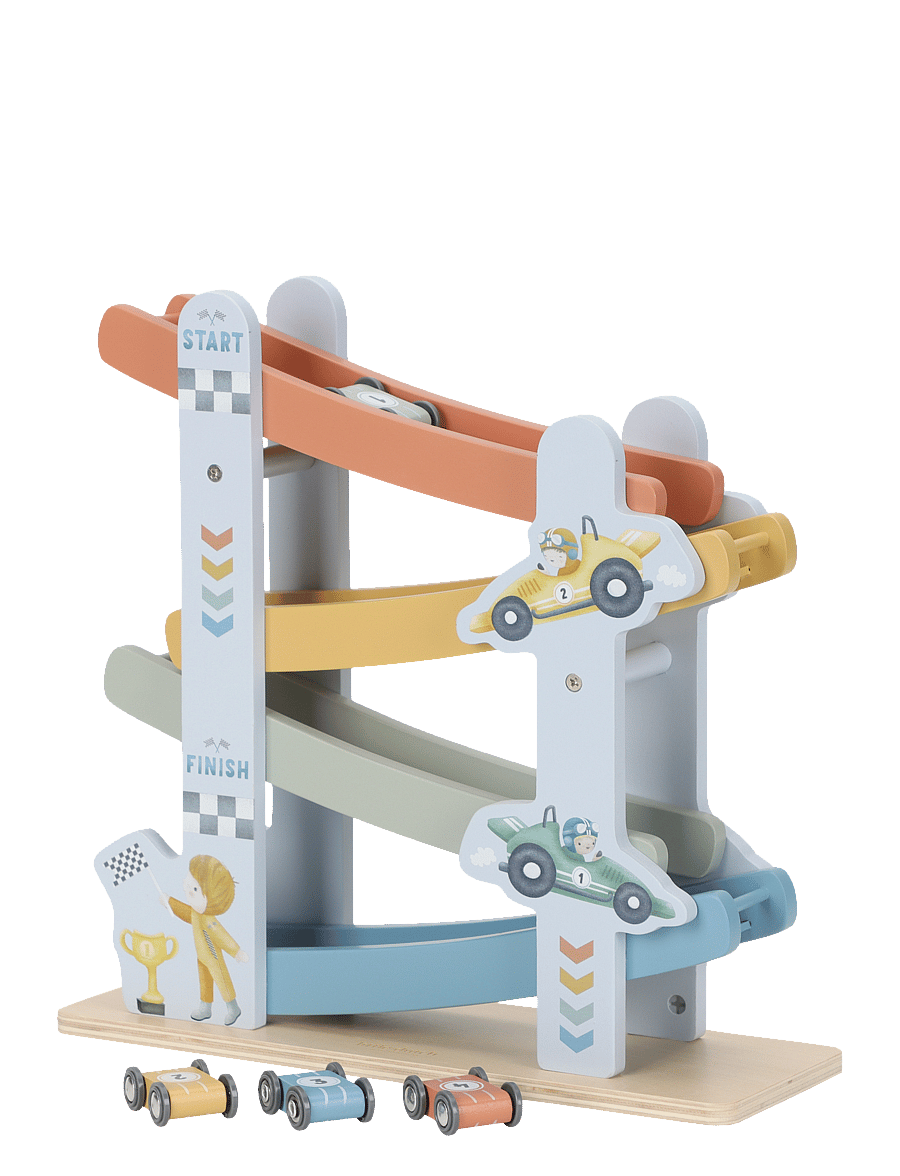 Little Dutch - Ramp Racer - bilbanor - red, blue, yellow, green - 3