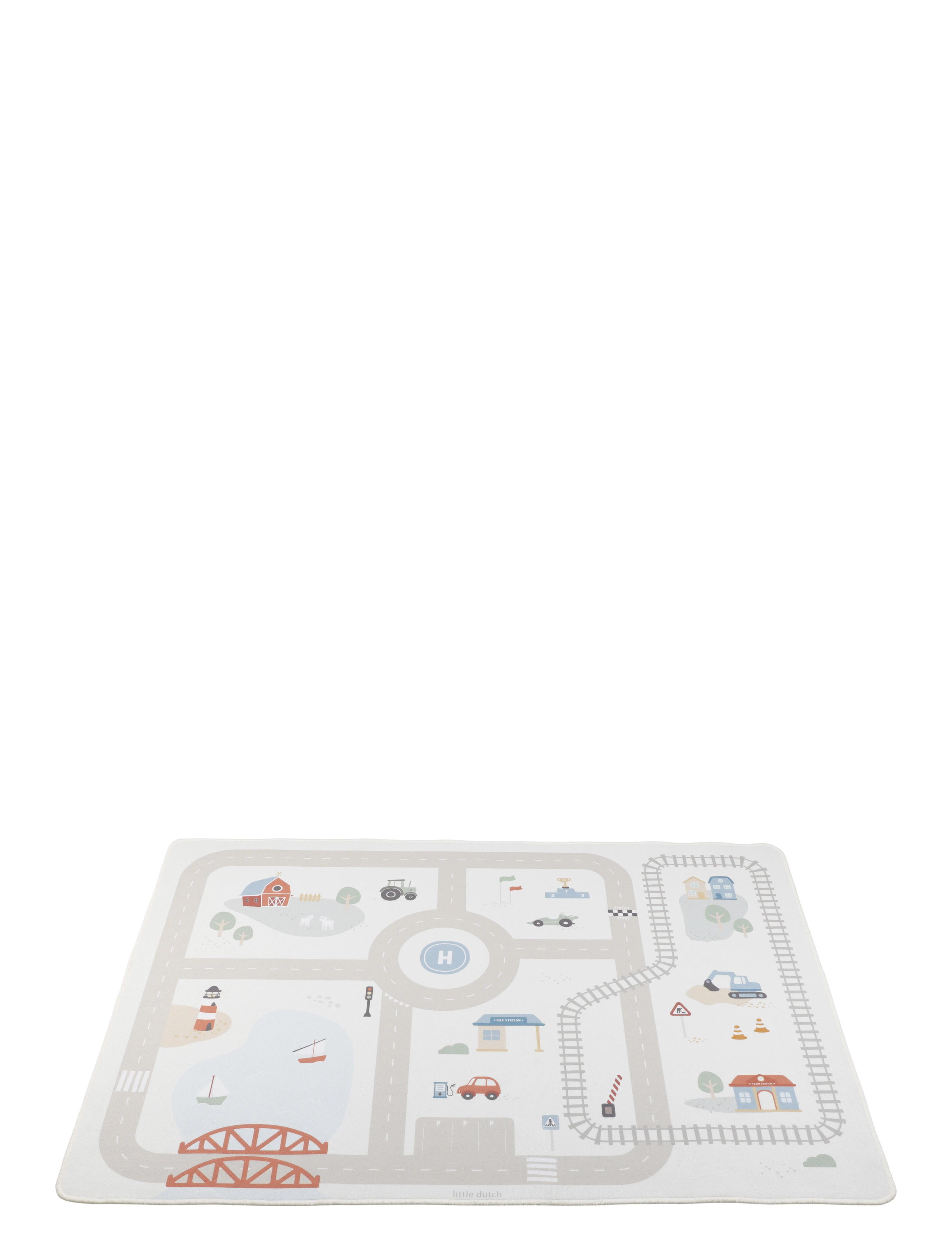 Little Dutch - Car play mat - babygym & lekmattor - white, multi - 2