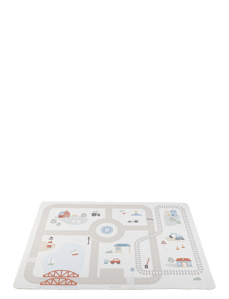 Little Dutch - Car play mat - babygym & lekmattor - white, multi - 2