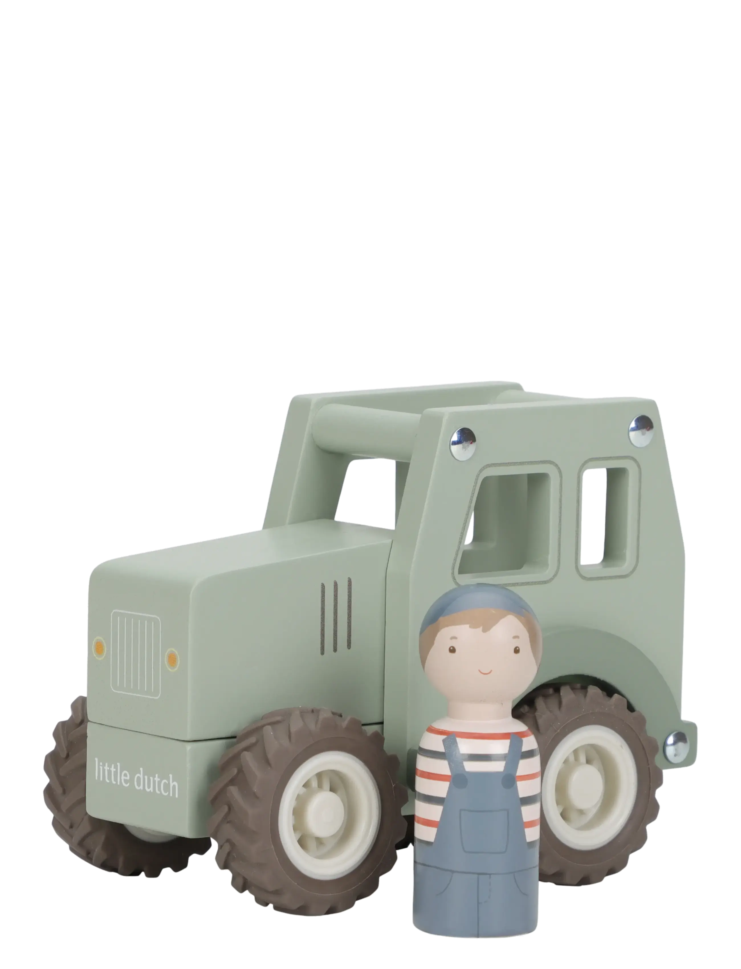Little Dutch - Tractor w/pegdoll - træfigurer - green - 2