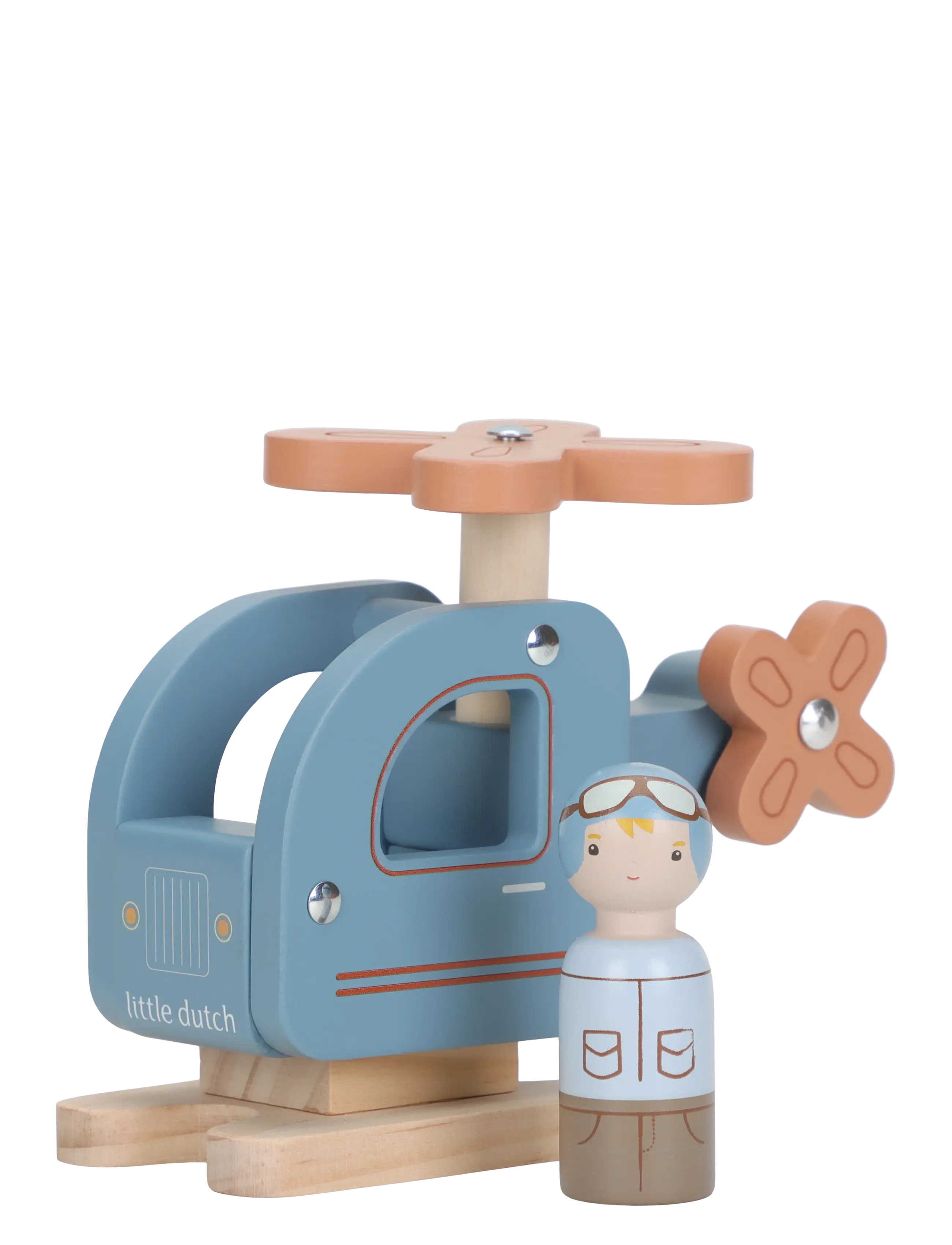 Little Dutch Helicopter w/pegdoll - Leksaker - BLUE, RED / blue