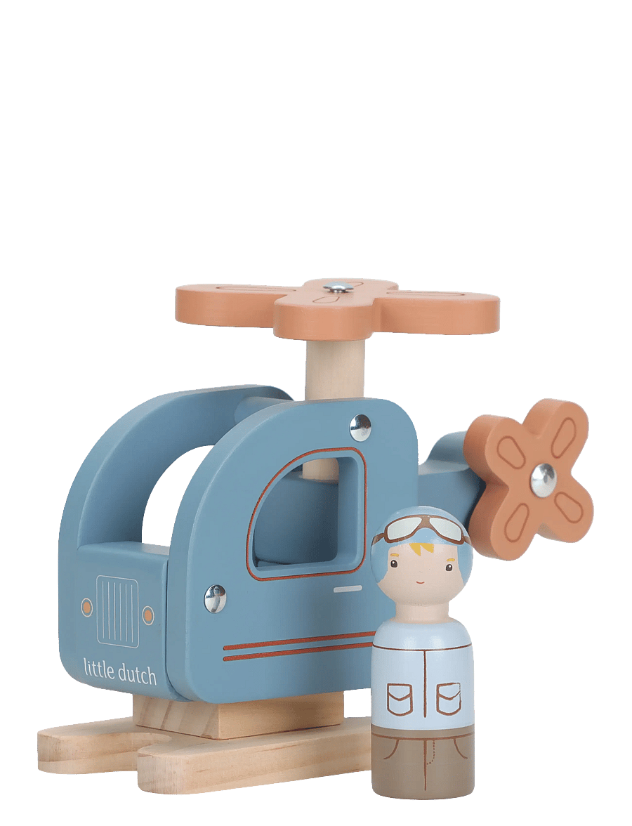 Little Dutch - Helicopter w/pegdoll - lekset - blue, red - 1