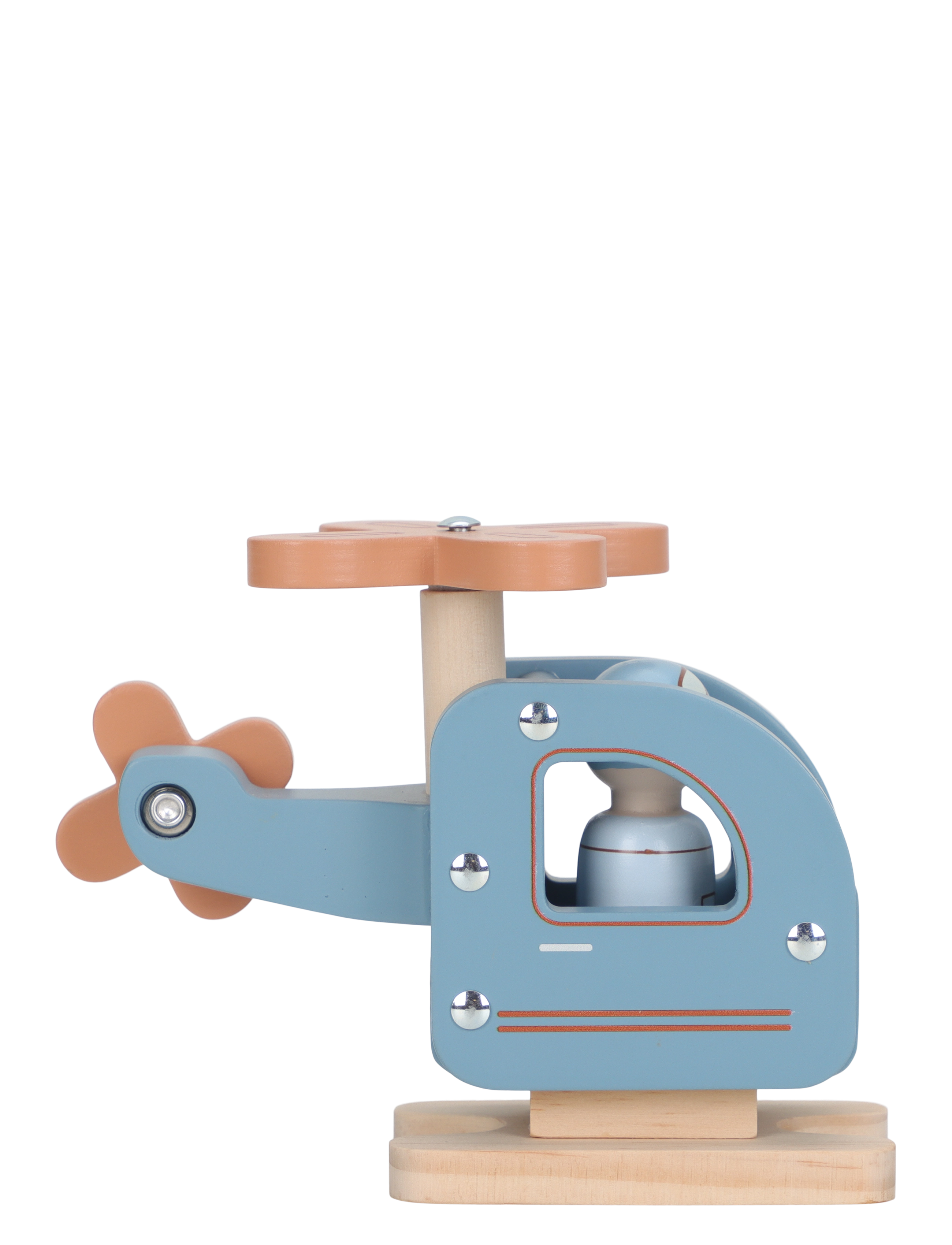 Little Dutch - Helicopter w/pegdoll - lekset - blue, red - 2