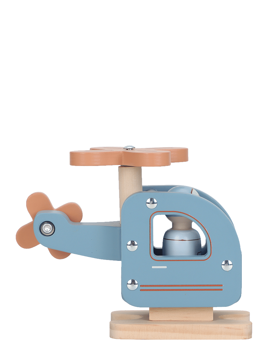 Little Dutch - Helicopter w/pegdoll - lekset - blue, red - 2