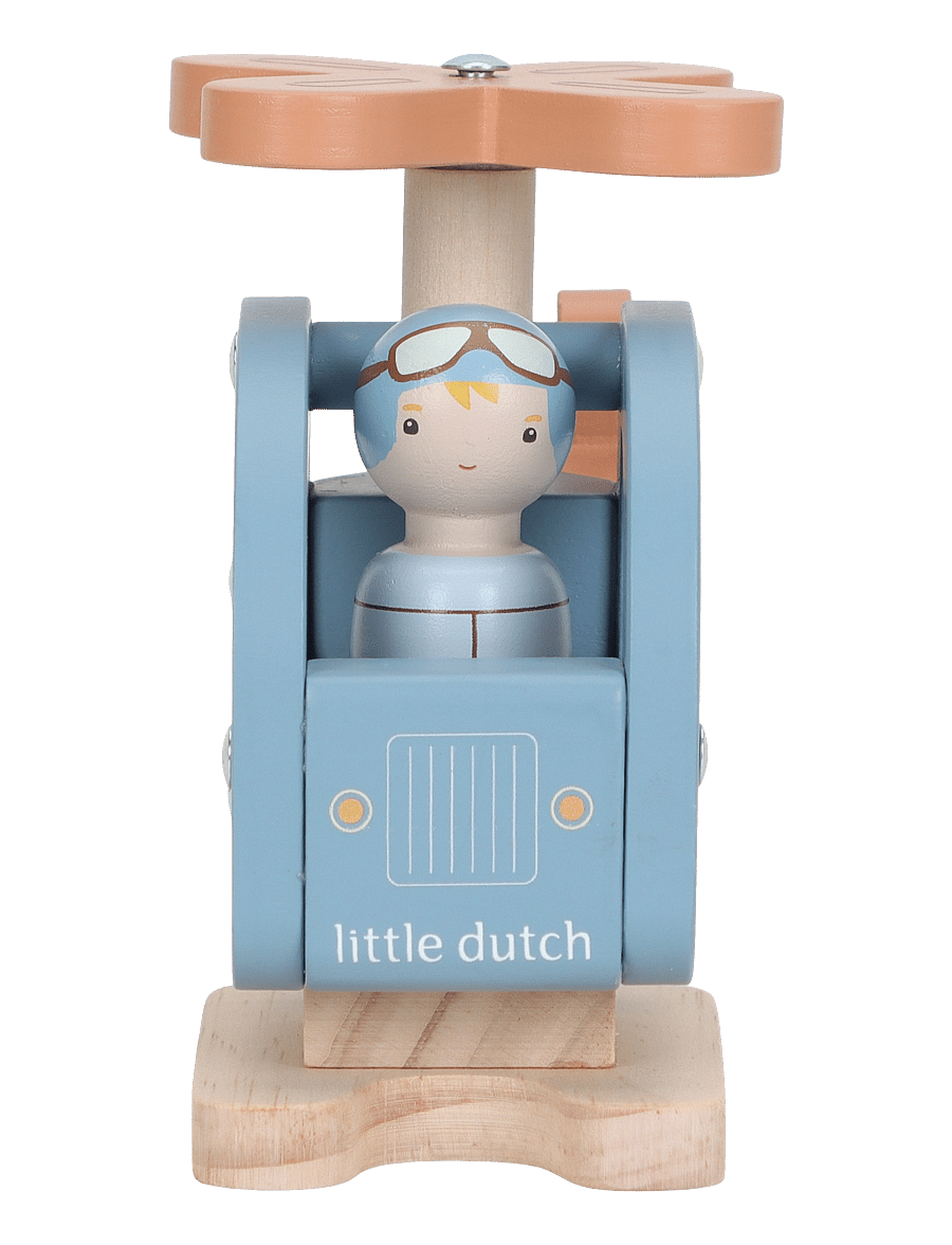 Little Dutch - Helicopter w/pegdoll - lekset - blue, red - 3