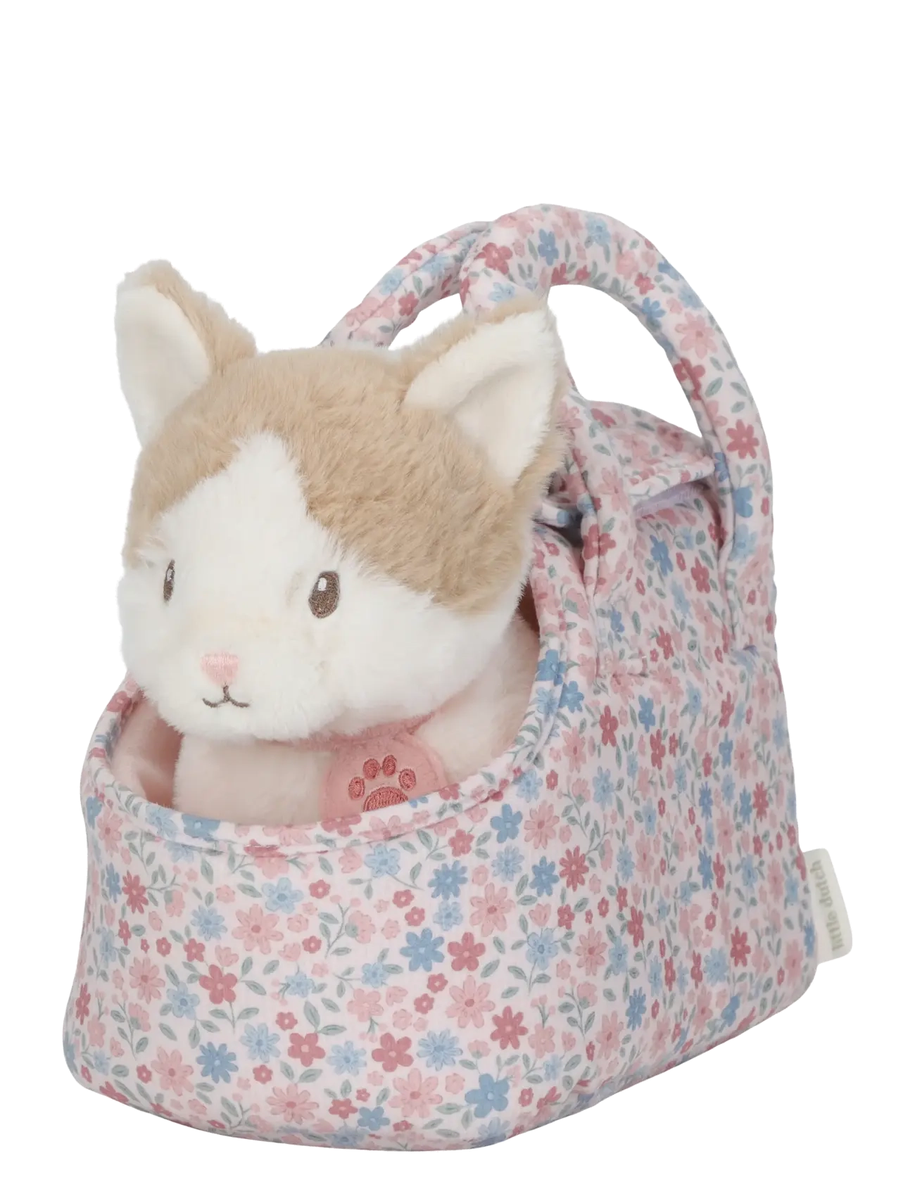 Little Dutch Plush Cat Marley In Bag, One Size, White, Soft Legetøj > Stuffed Animals, Børn
