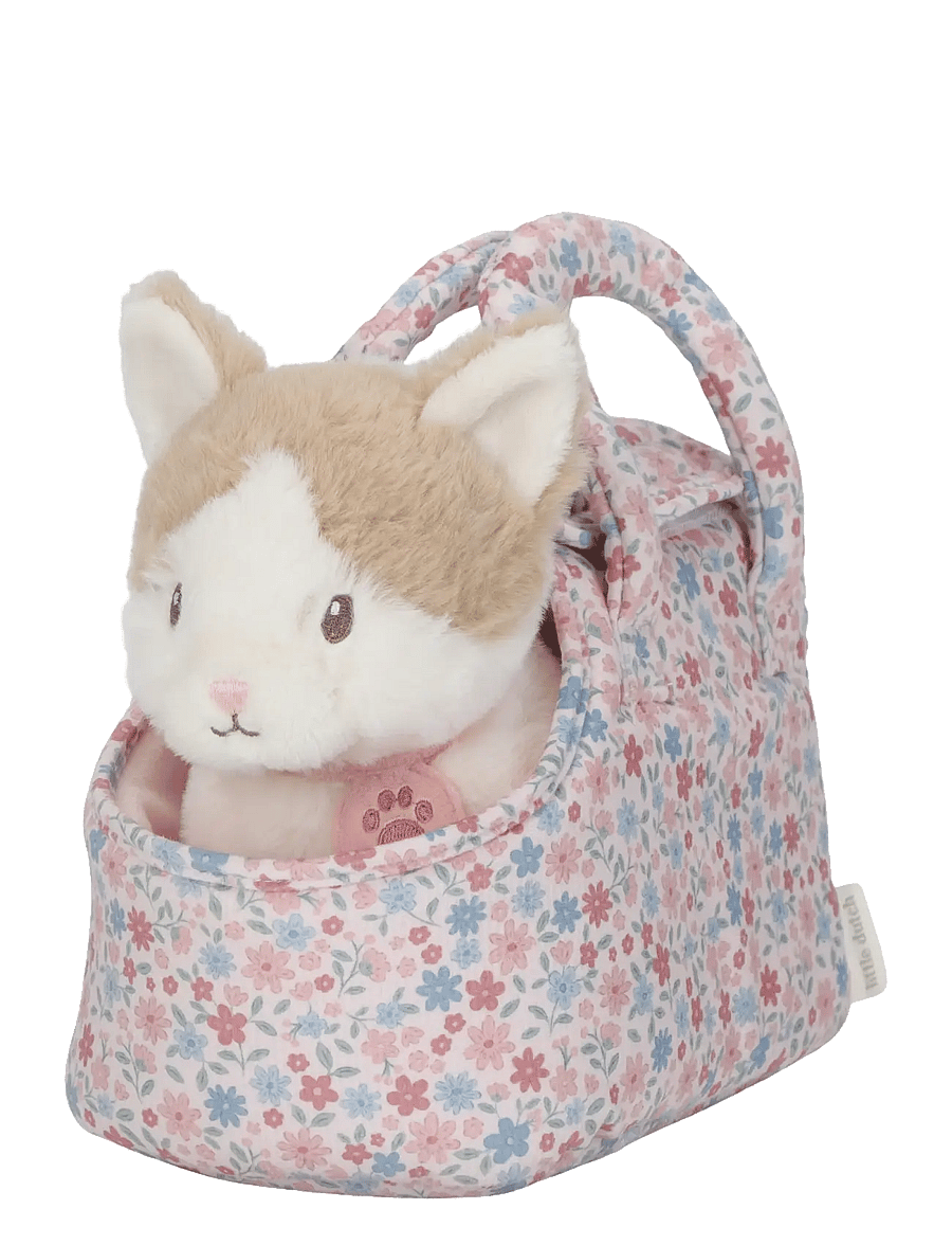 Little Dutch - Plush cat Marley in bag - mjukisdjur - white - 1