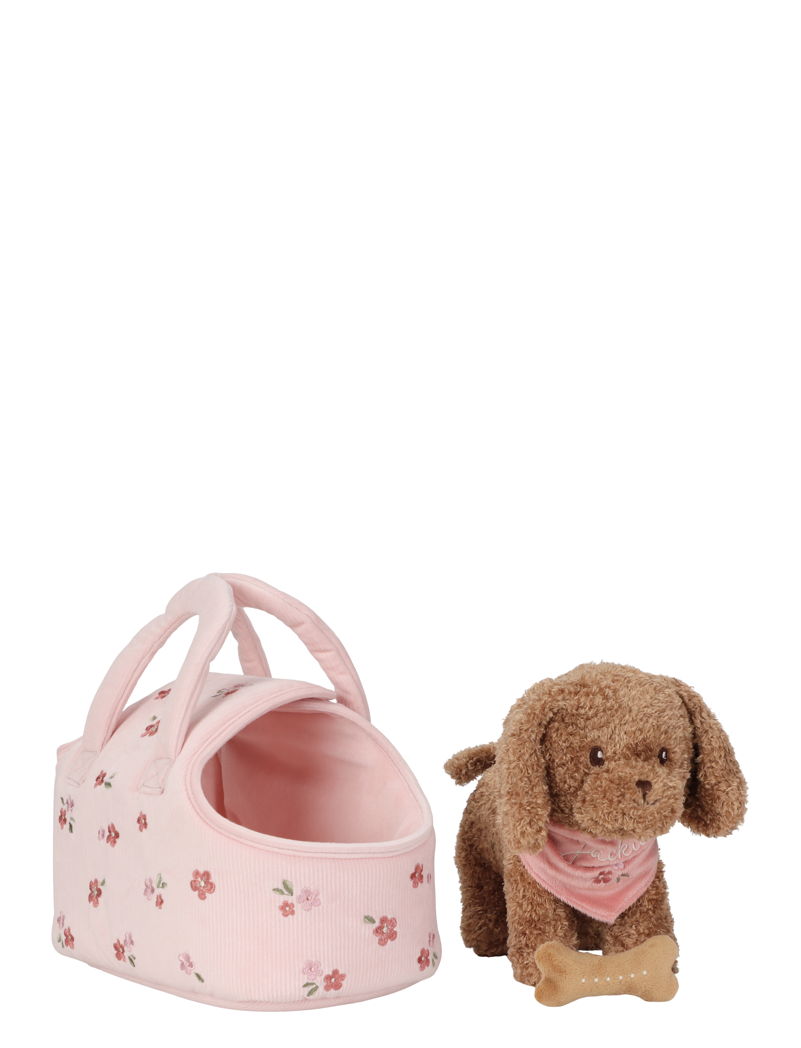 Little Dutch - Plush dog Jackie in bag - mjukisdjur - brown - 5