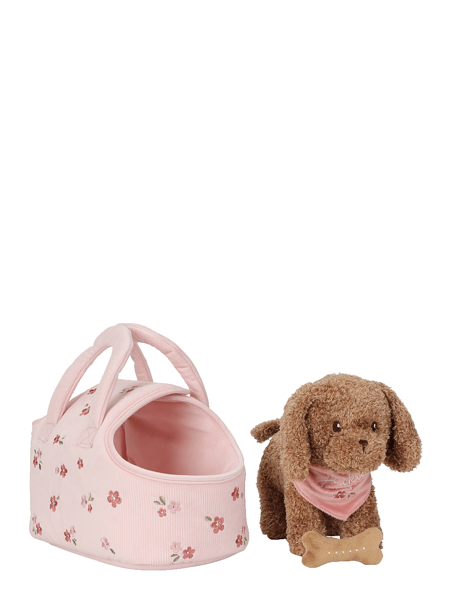 Little Dutch - Plush dog Jackie in bag - mjukisdjur - brown - 5