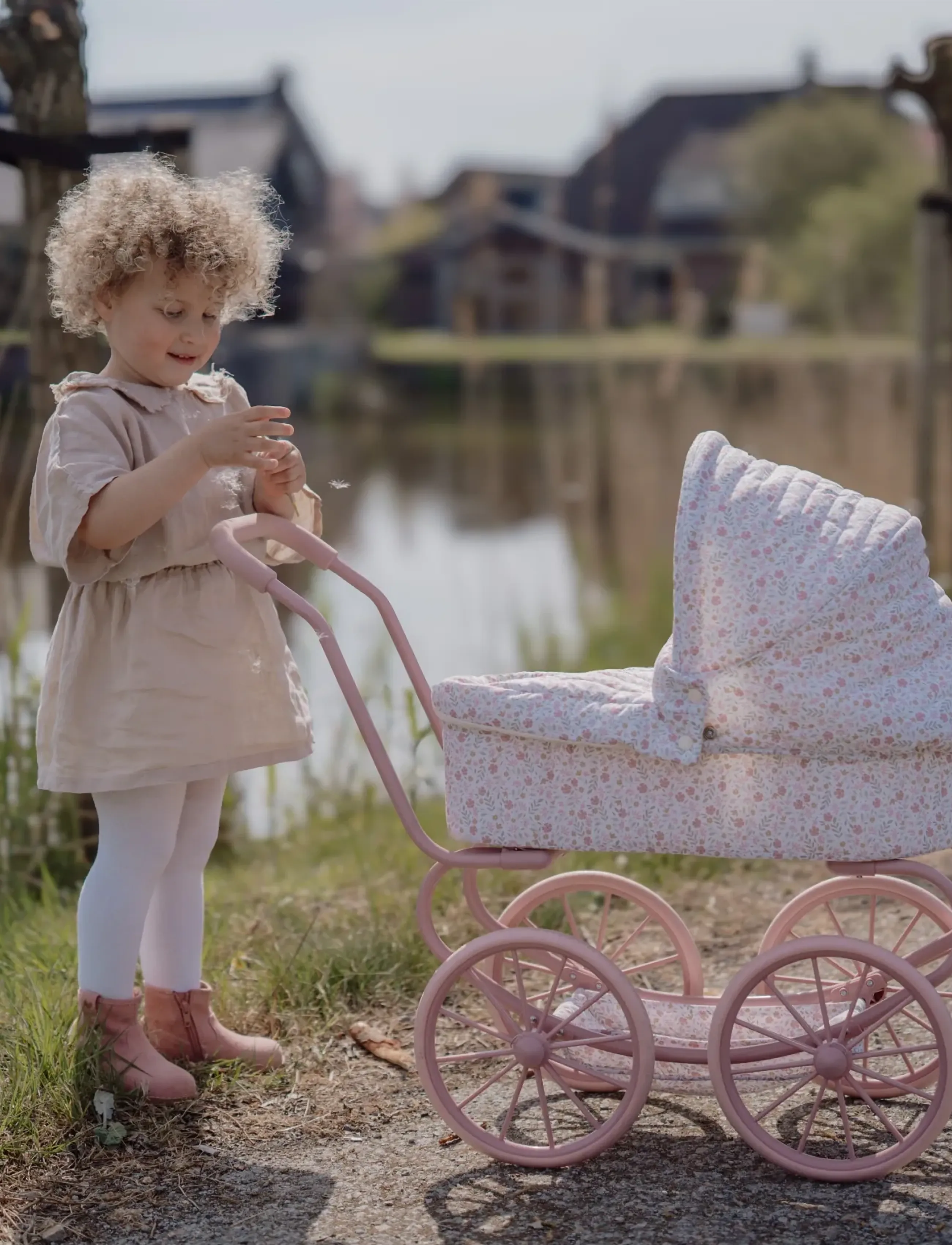 Little Dutch - Doll pram - dukkevogne - pink - 5