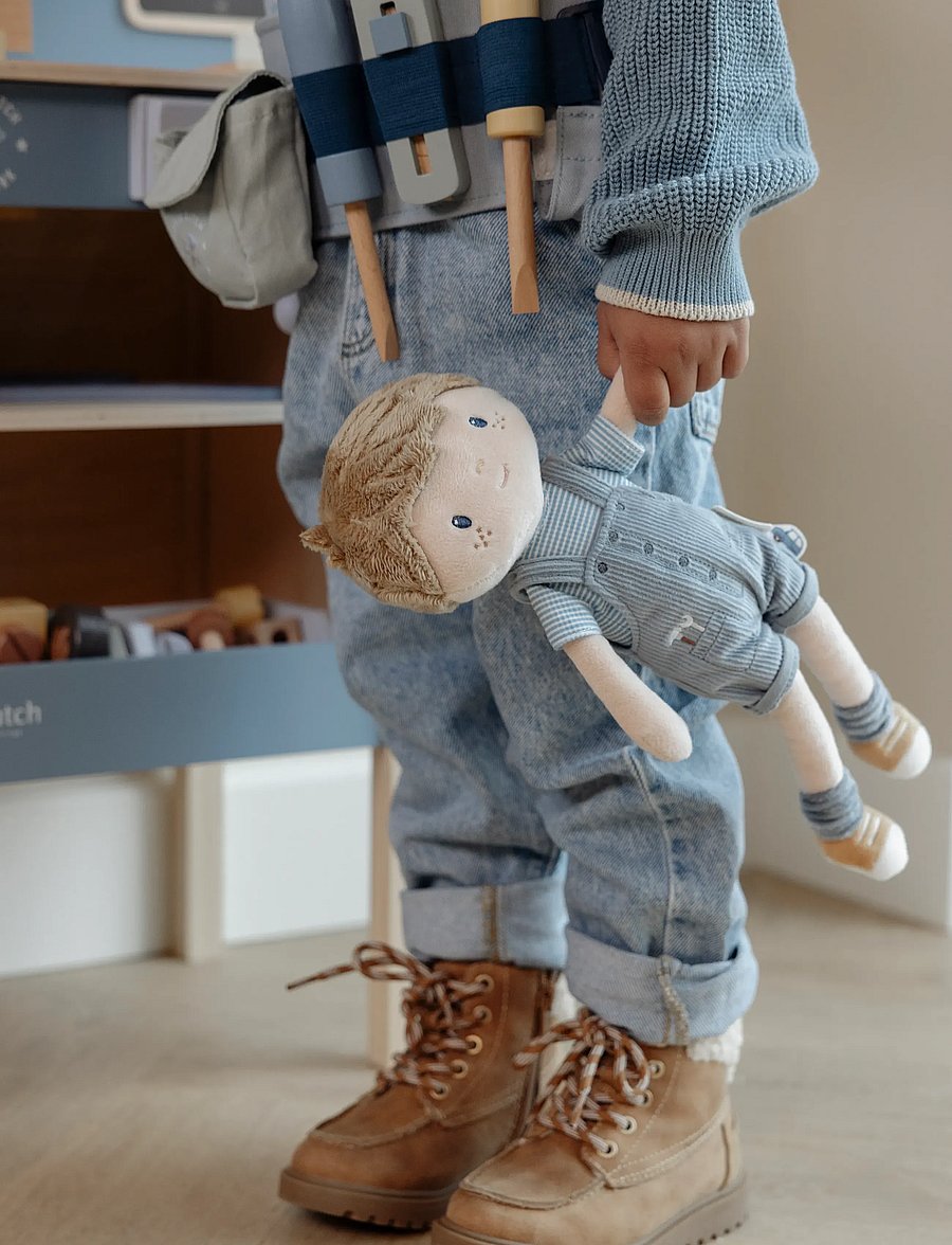Little Dutch - Cuddle Doll Jim 35cm - dukker - blue, brown, pink - 0