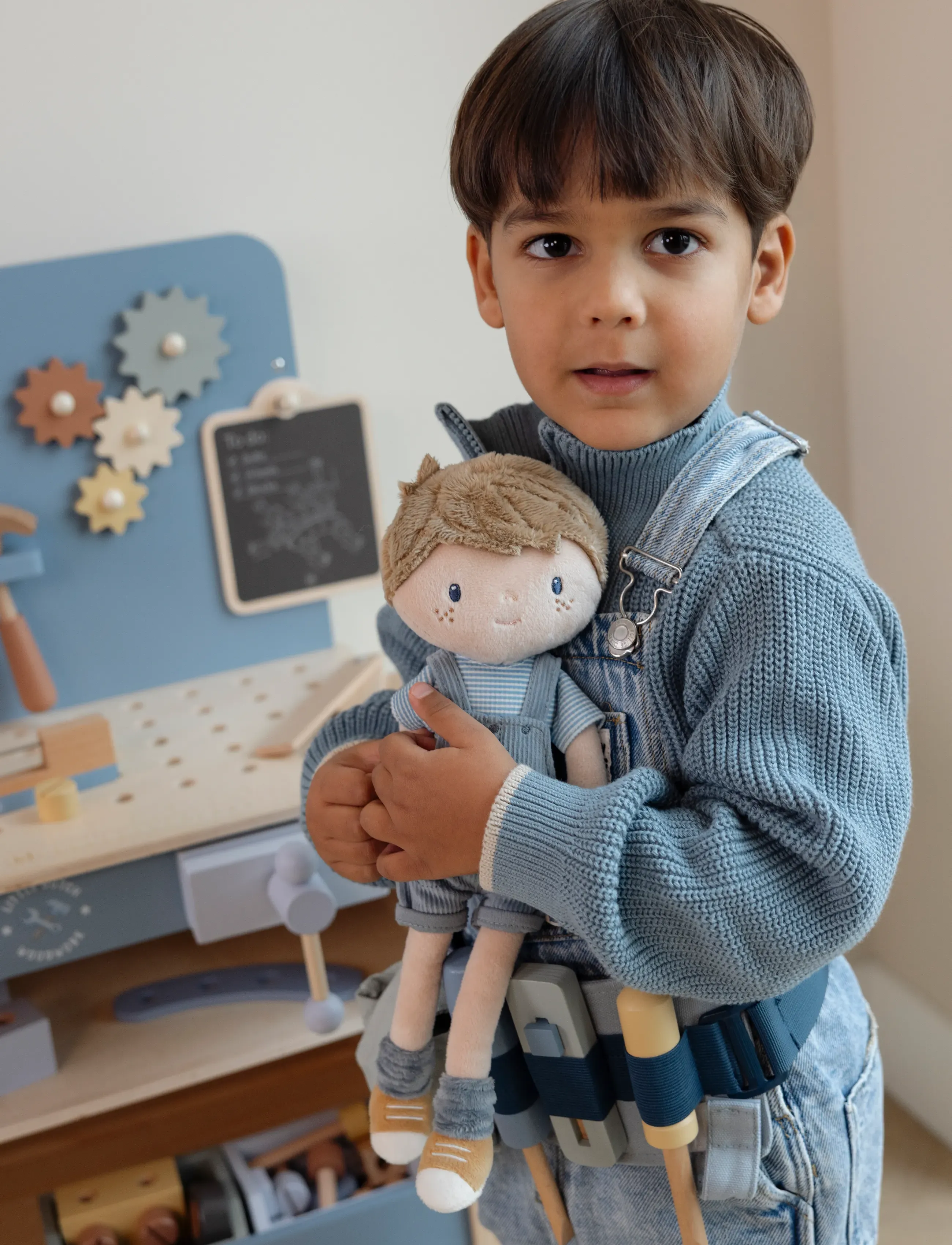 Little Dutch - Cuddle Doll Jim 35cm - dukker - blue, brown, pink - 3