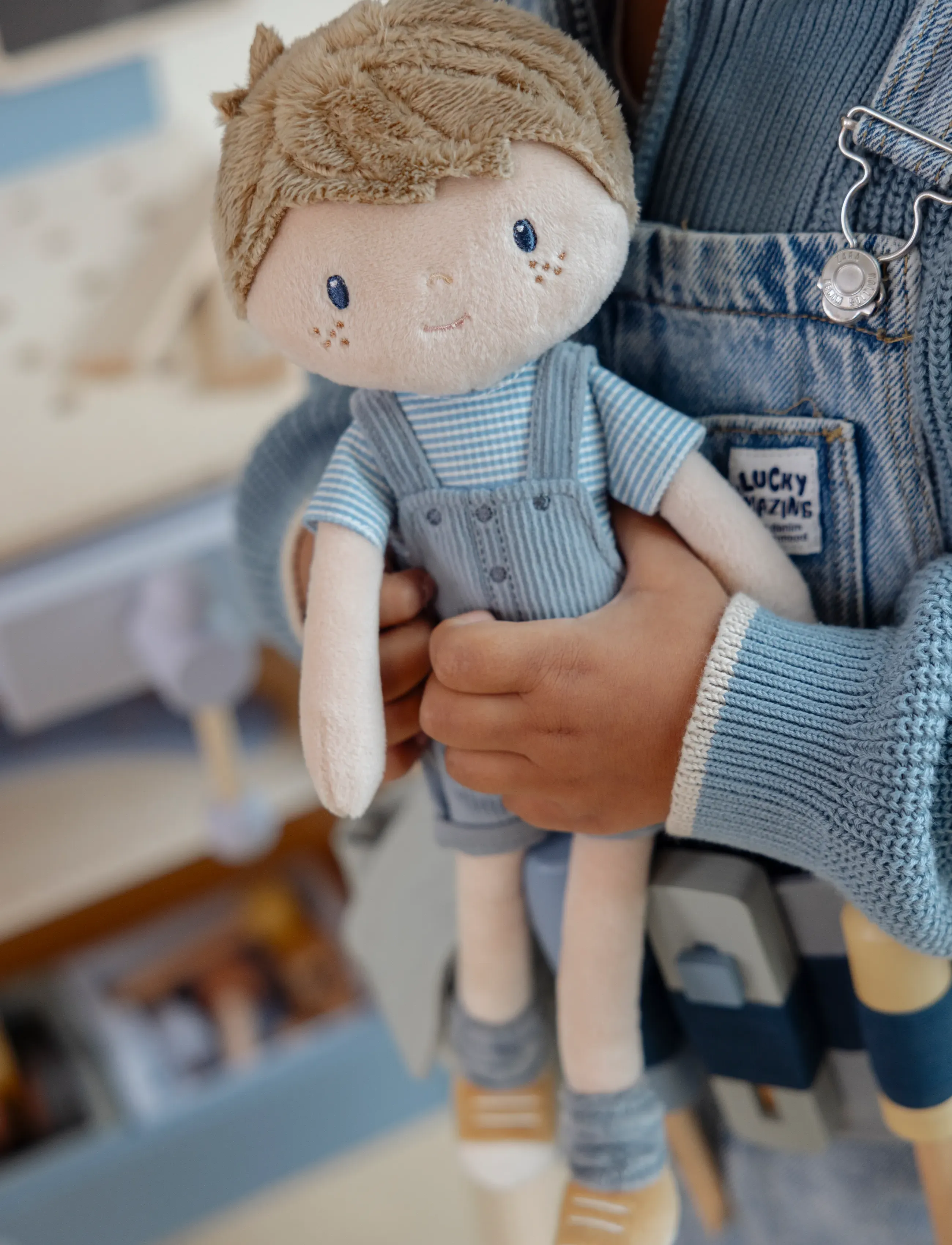 Little Dutch - Cuddle Doll Jim 35cm - dukker - blue, brown, pink - 4