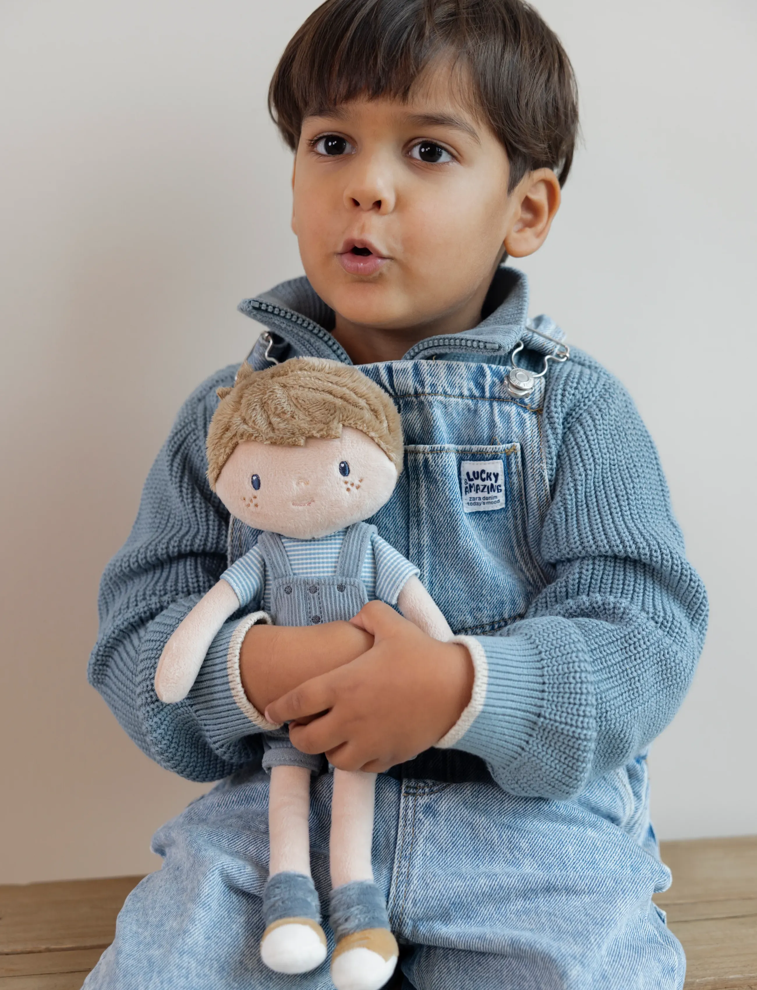 Little Dutch - Cuddle Doll Jim 35cm - dukker - blue, brown, pink - 5