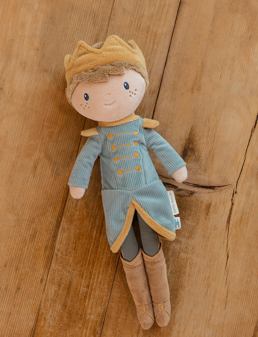 Little Dutch - Cuddle Doll Prince Jim 35cm - dockor - blue, yellow, brown - 0