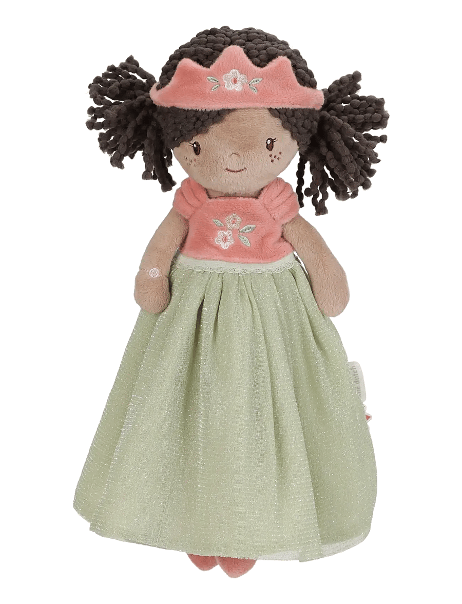 Little Dutch - Cuddle Doll Princess Evi 35cm - snuttefiltar - green, pink, brown - 1