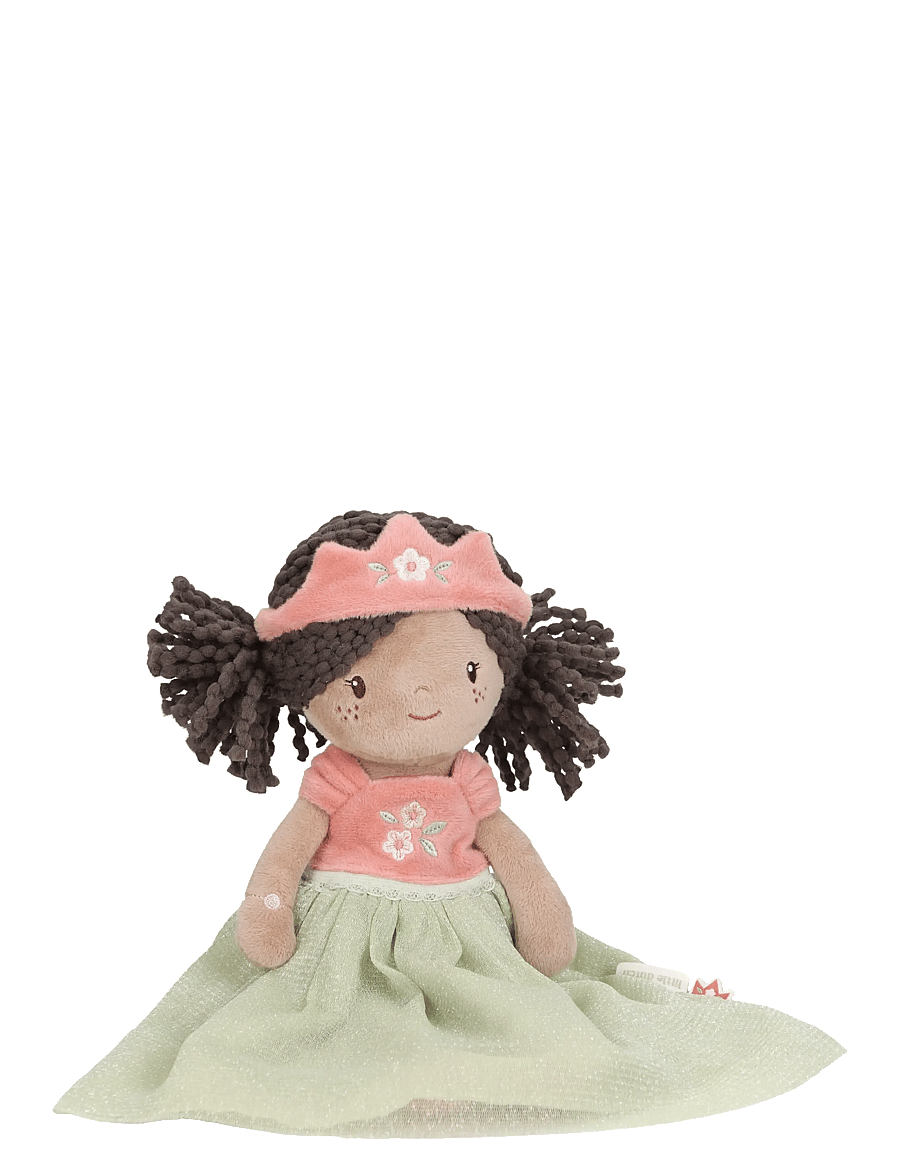 Little Dutch - Cuddle Doll Princess Evi 35cm - snuttefiltar - green, pink, brown - 2