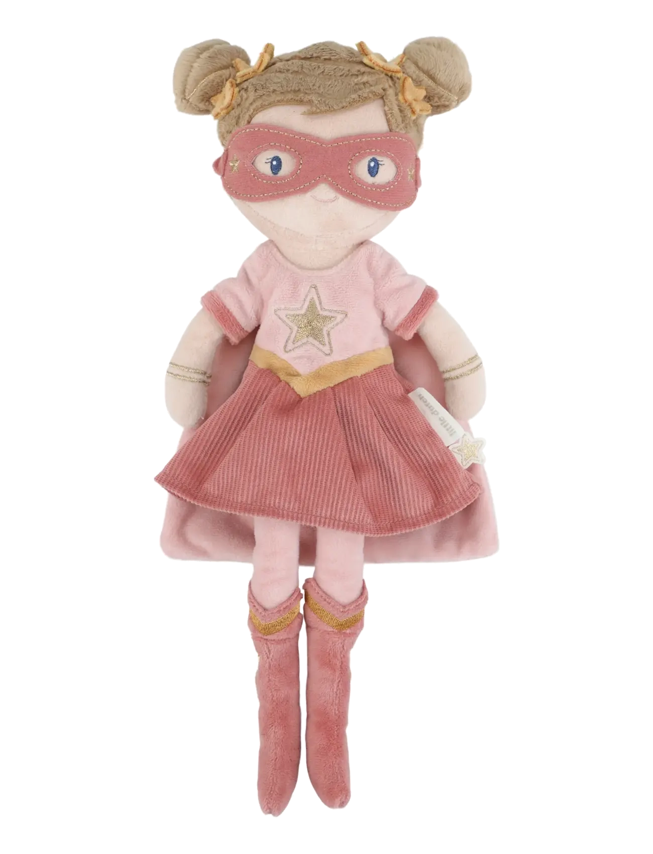 Little Dutch Cuddle Doll Superhero Rosa 35cm - Legetøj - PINK, BROWN / pink/rose