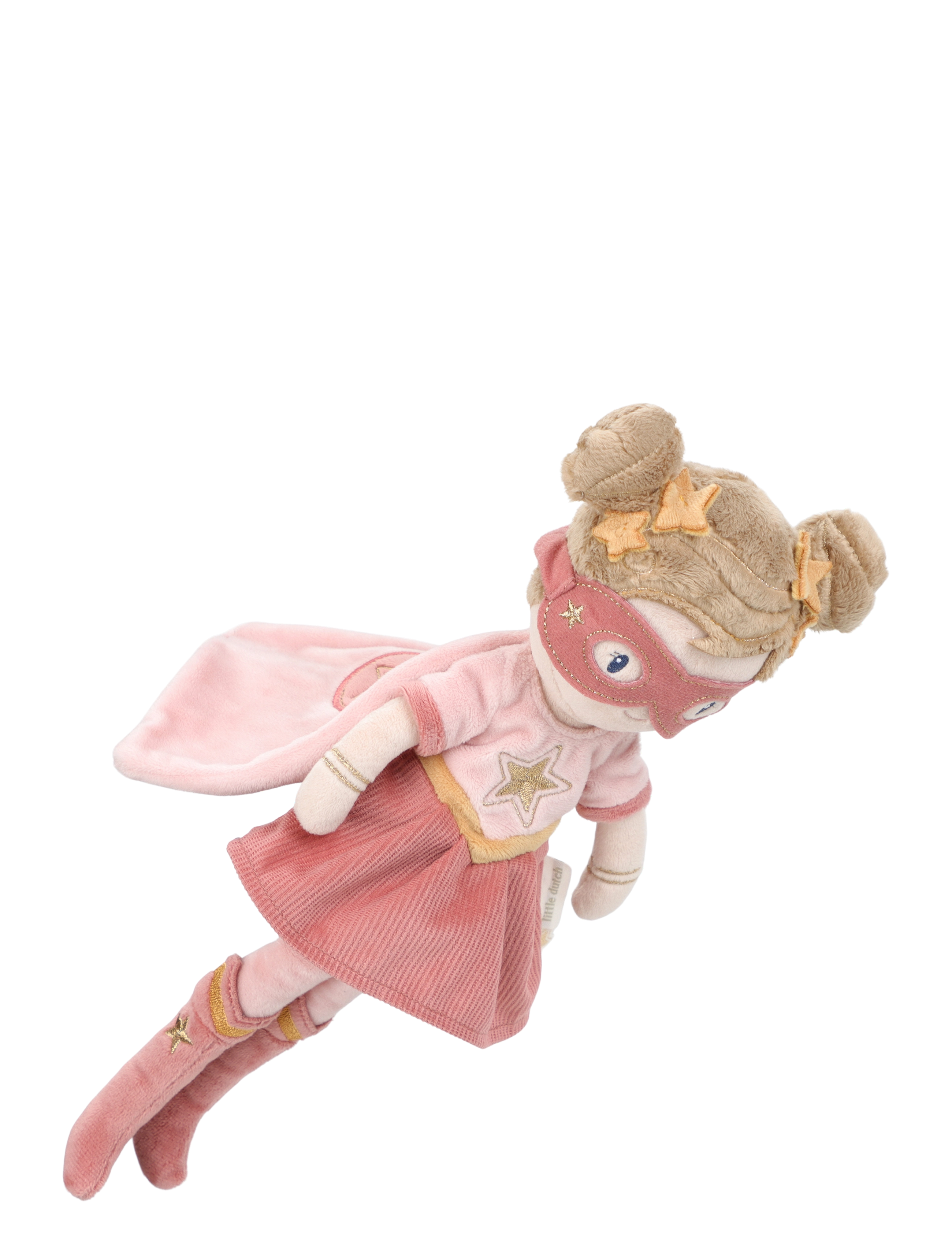 Little Dutch - Cuddle Doll Superhero Rosa 35cm - dukker - pink, brown - 4