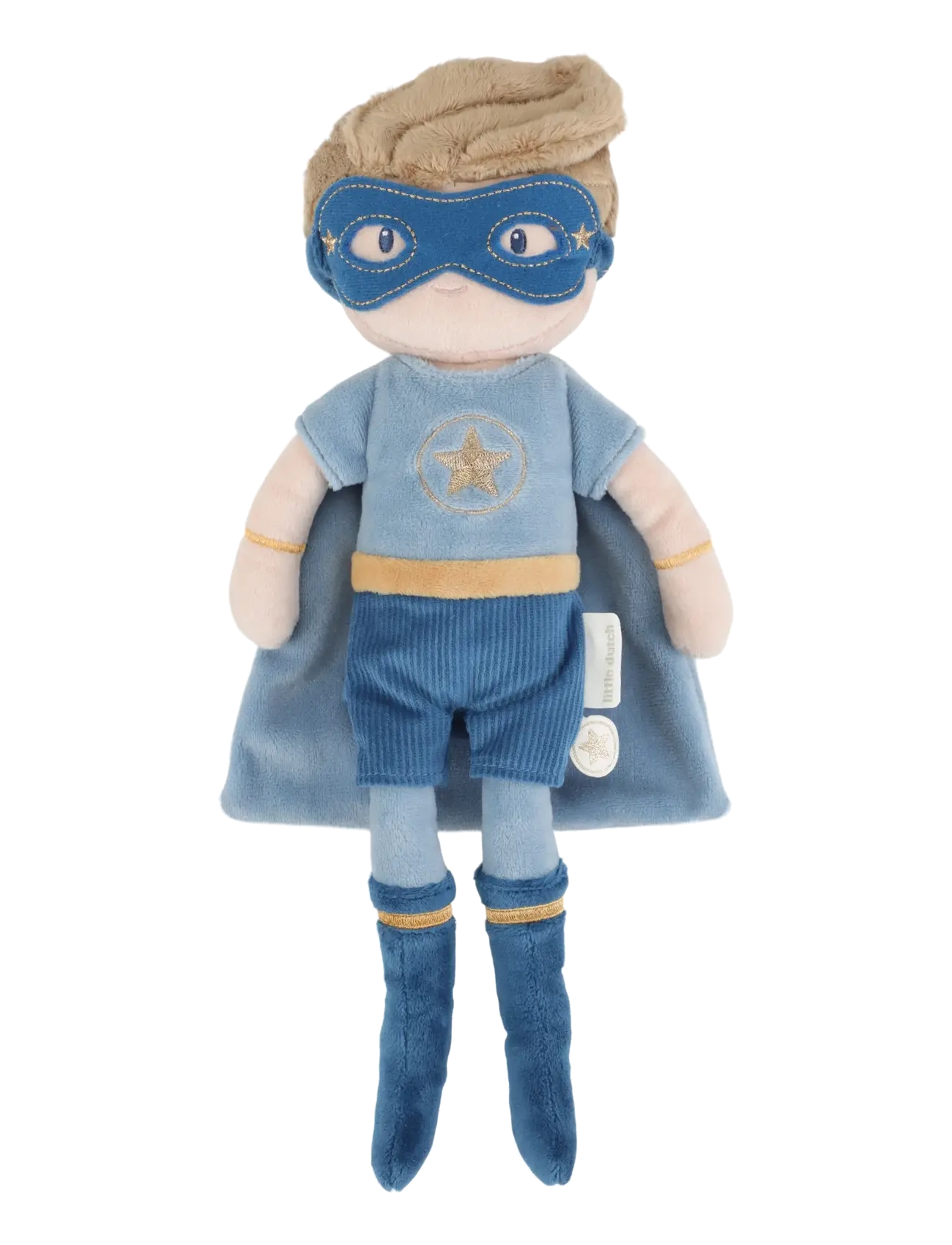 Little Dutch Cuddle Doll Superhero Jim 35cm - Legetøj - BLUE, BROWN / blue