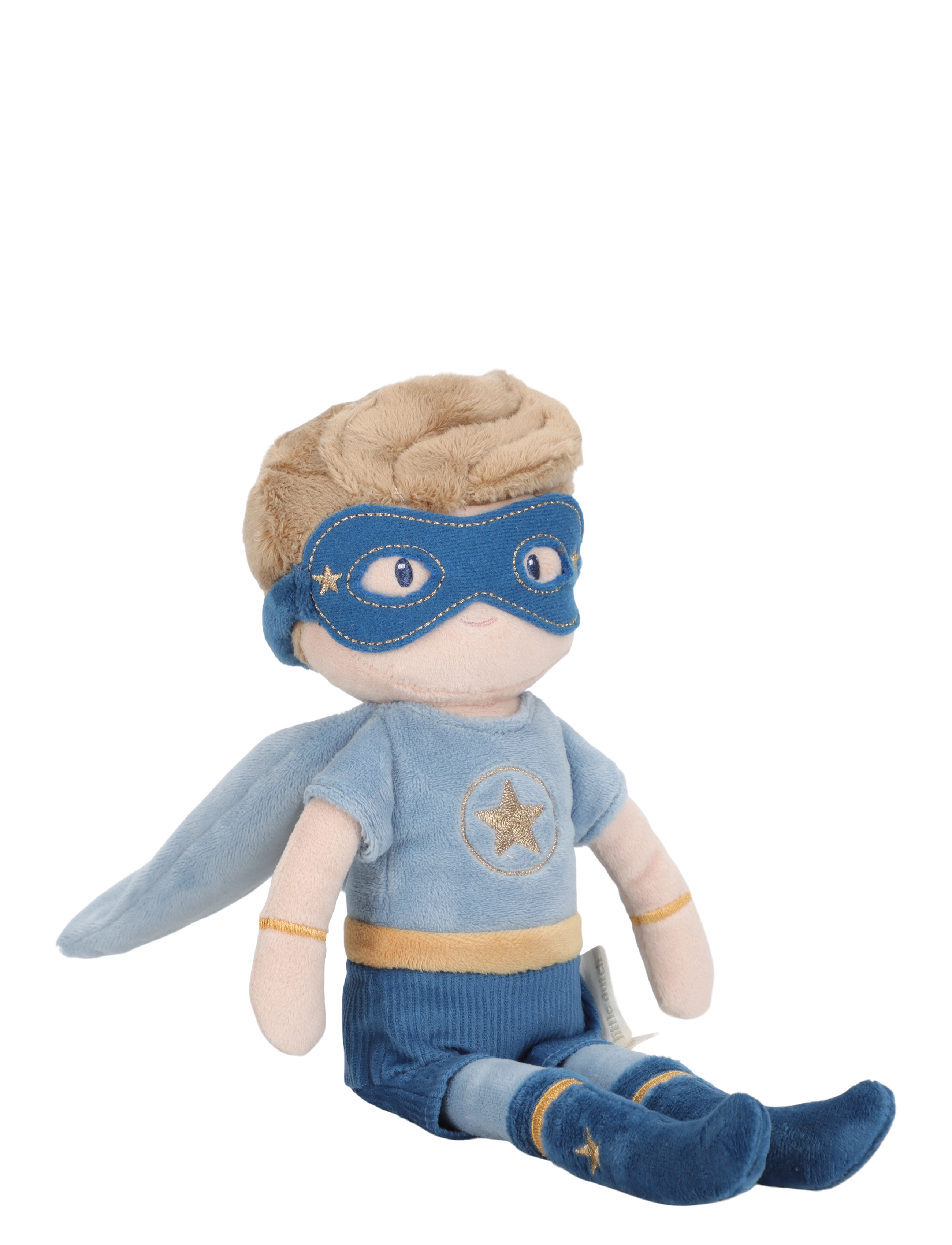 Little Dutch - Cuddle Doll Superhero Jim 35cm - dukker - blue, brown - 2