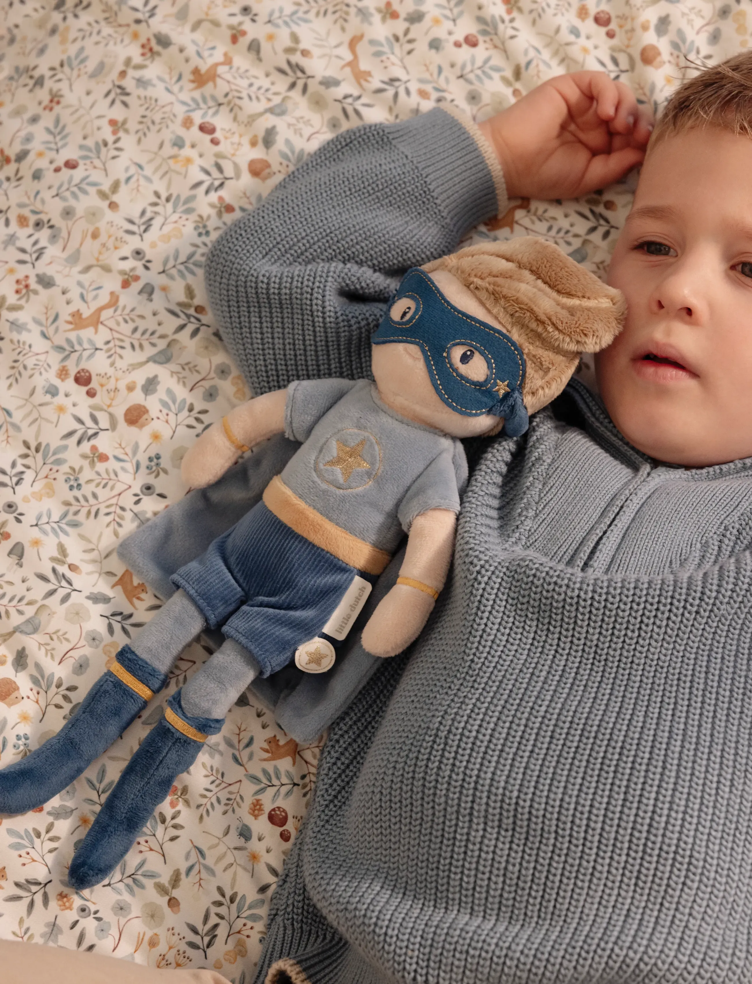 Little Dutch Cuddle Doll Superhero Jim 35cm, One Size, Blue, Dukker Og Tilbehør > Dukker, Børn